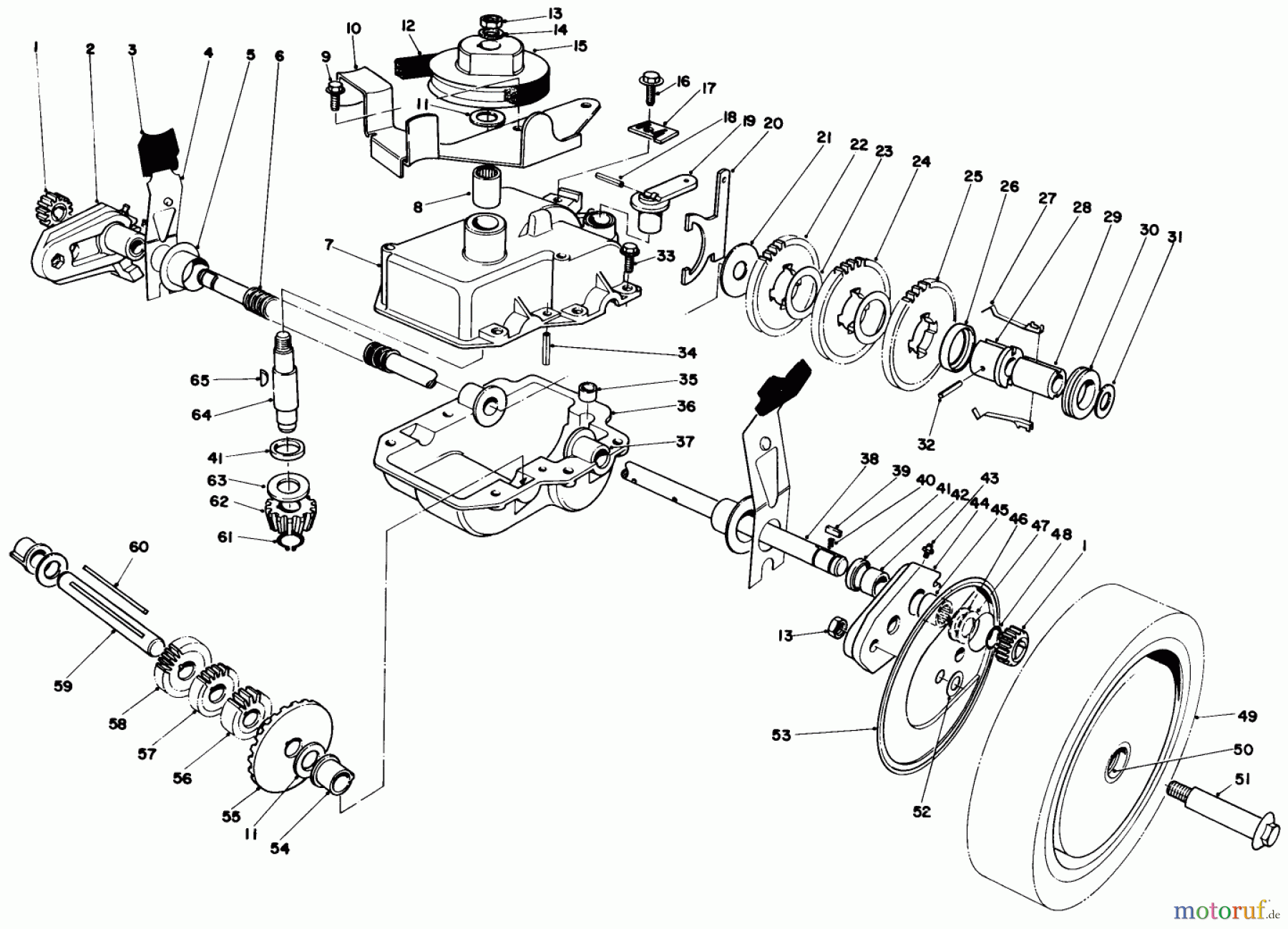 Toro Neu Mowers, Walk-Behind Seite 1 20661 - Toro Lawnmower, 1983 (3000001-3999999) GEAR CASE ASSEMBLY