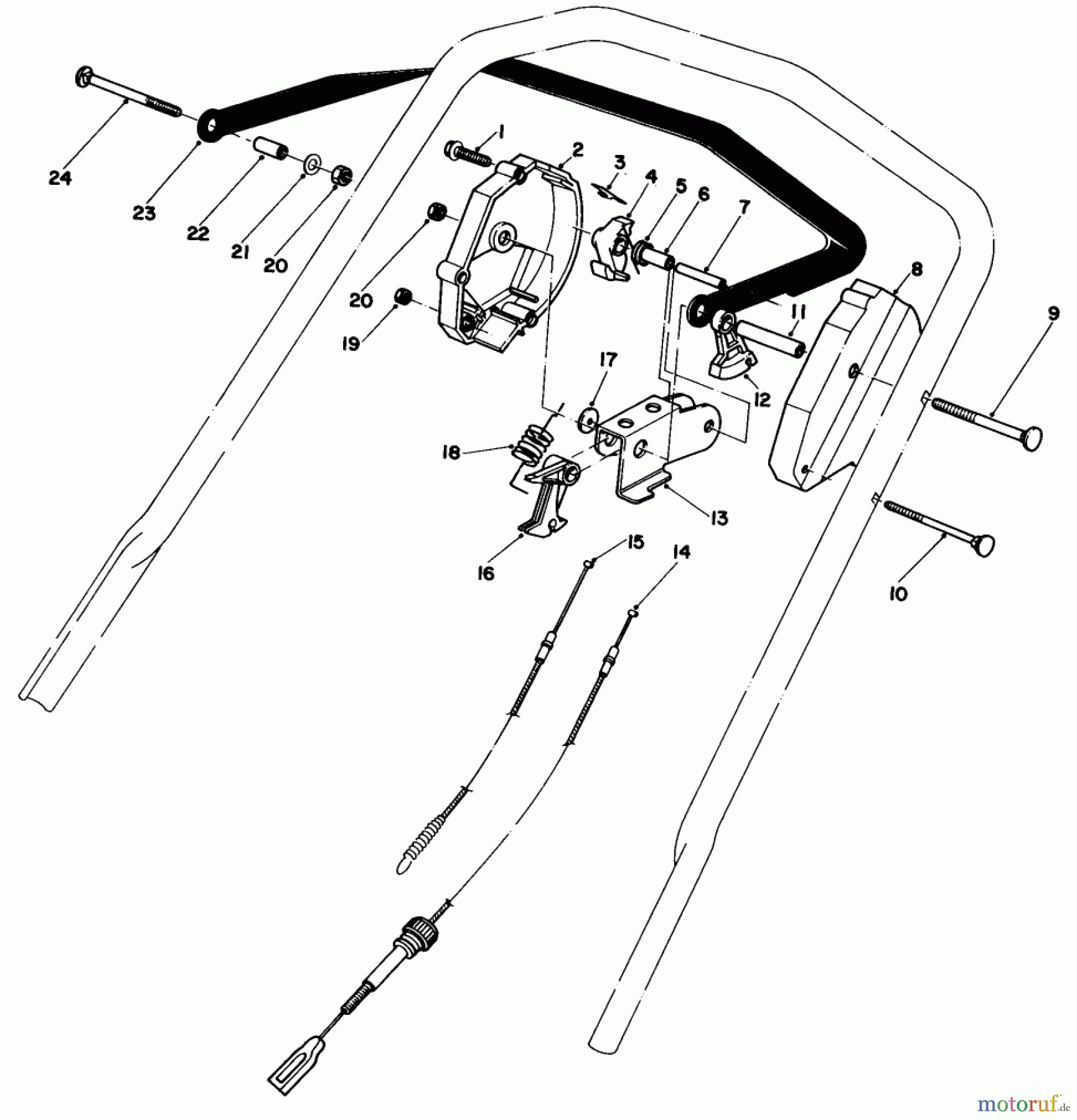 Toro Neu Mowers, Walk-Behind Seite 1 20661 - Toro Lawnmower, 1983 (3000001-3999999) TRACTION CONTROL ASSEMBLY