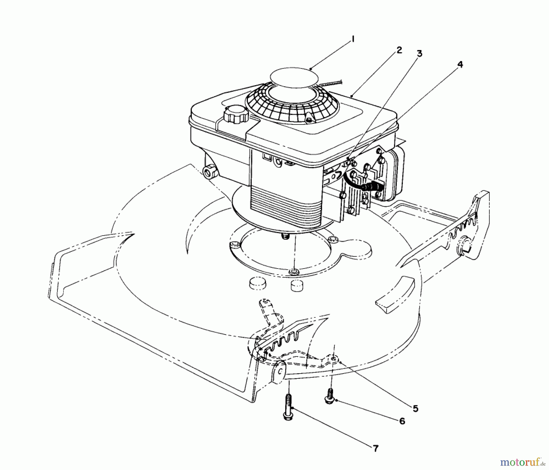 Toro Neu Mowers, Walk-Behind Seite 1 20667 - Toro Lawnmower, 1990 (0000001-0999999) ENGINE ASSEMBLY