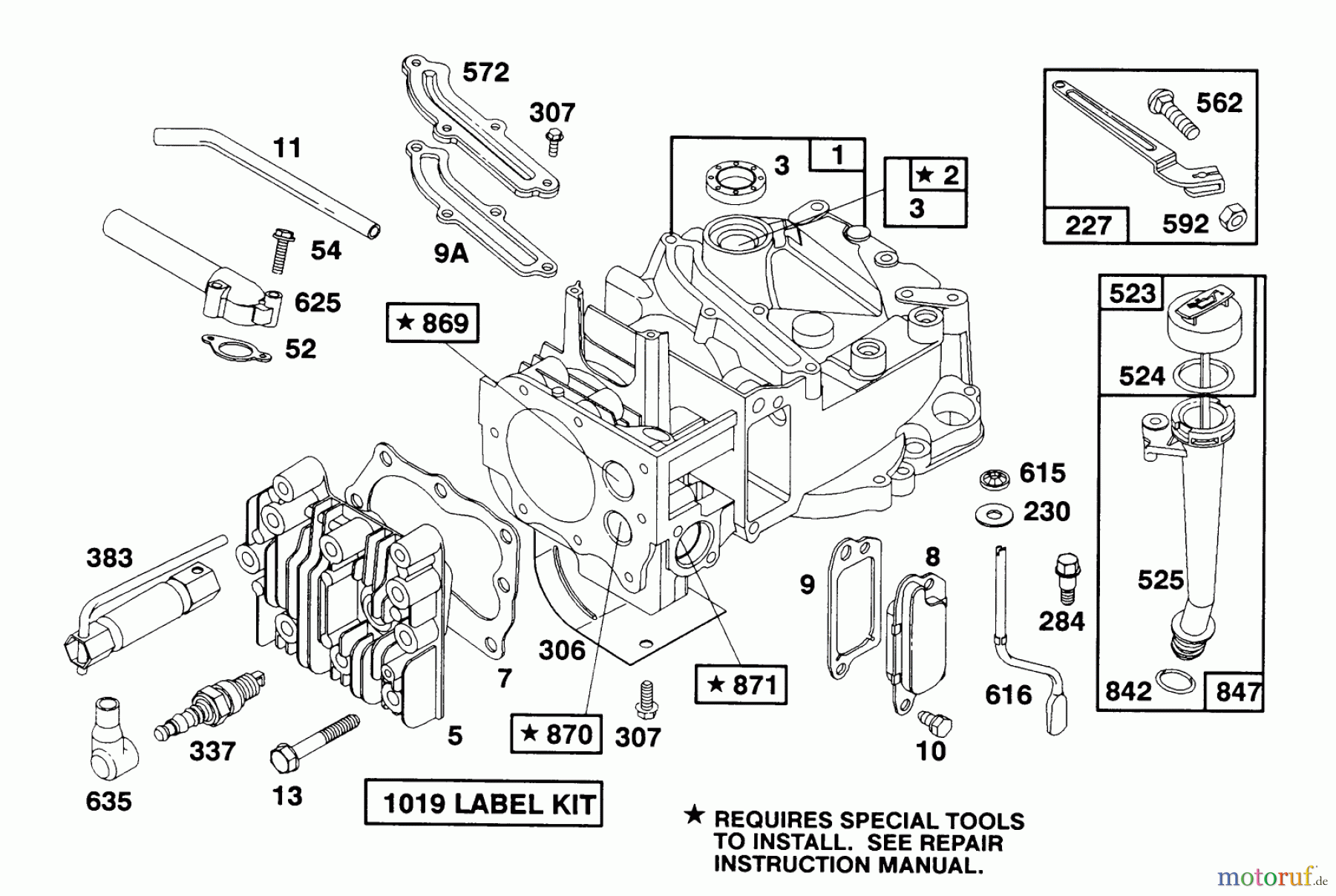Toro Neu Mowers, Walk-Behind Seite 1 20668 - Toro Lawnmower, 1991 (1000001-1999999) ENGINE MODEL 124702-3115-01 #1
