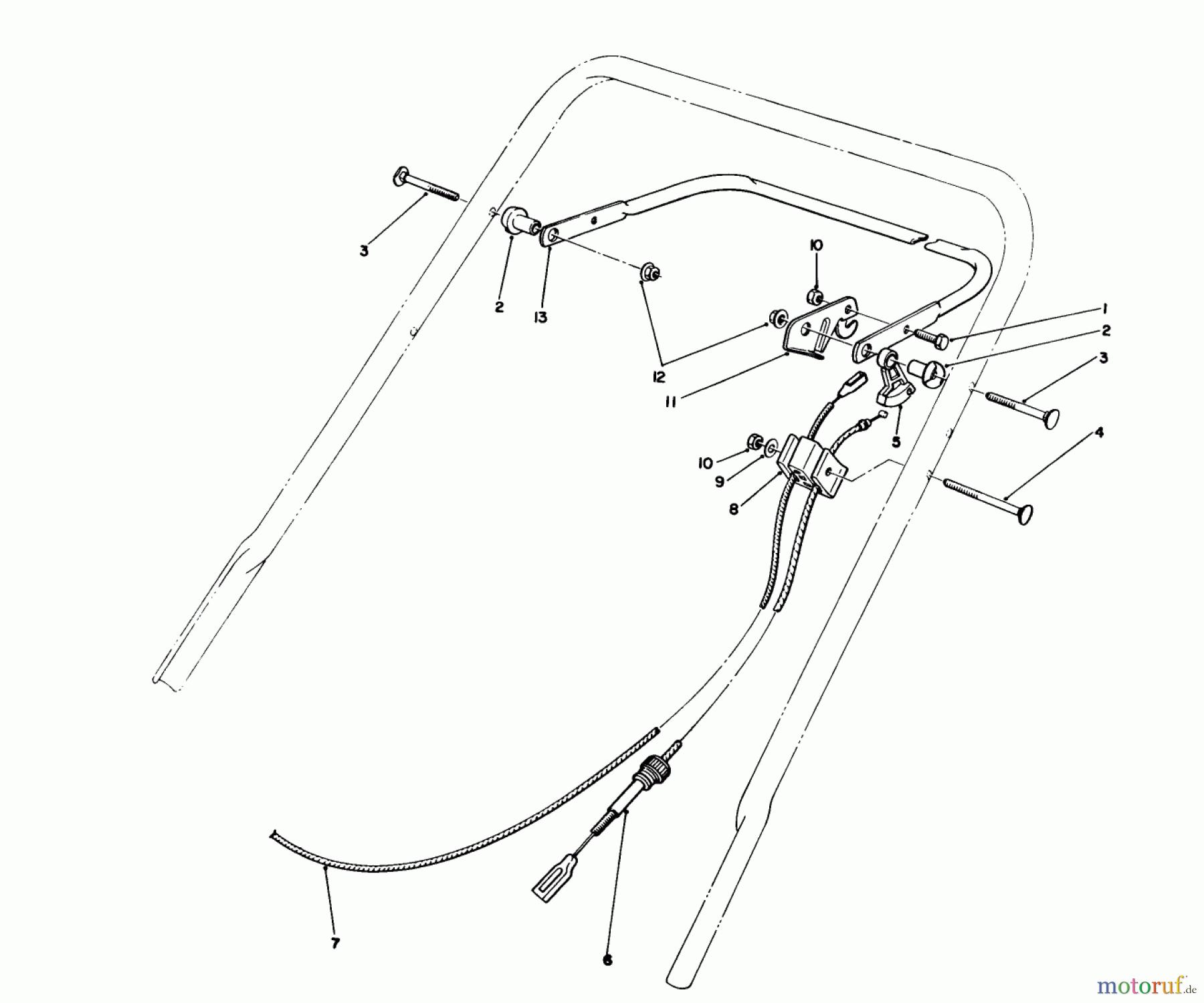 Toro Neu Mowers, Walk-Behind Seite 1 20668 - Toro Lawnmower, 1991 (1000001-1999999) TRACTION CONTROL ASSEMBLY
