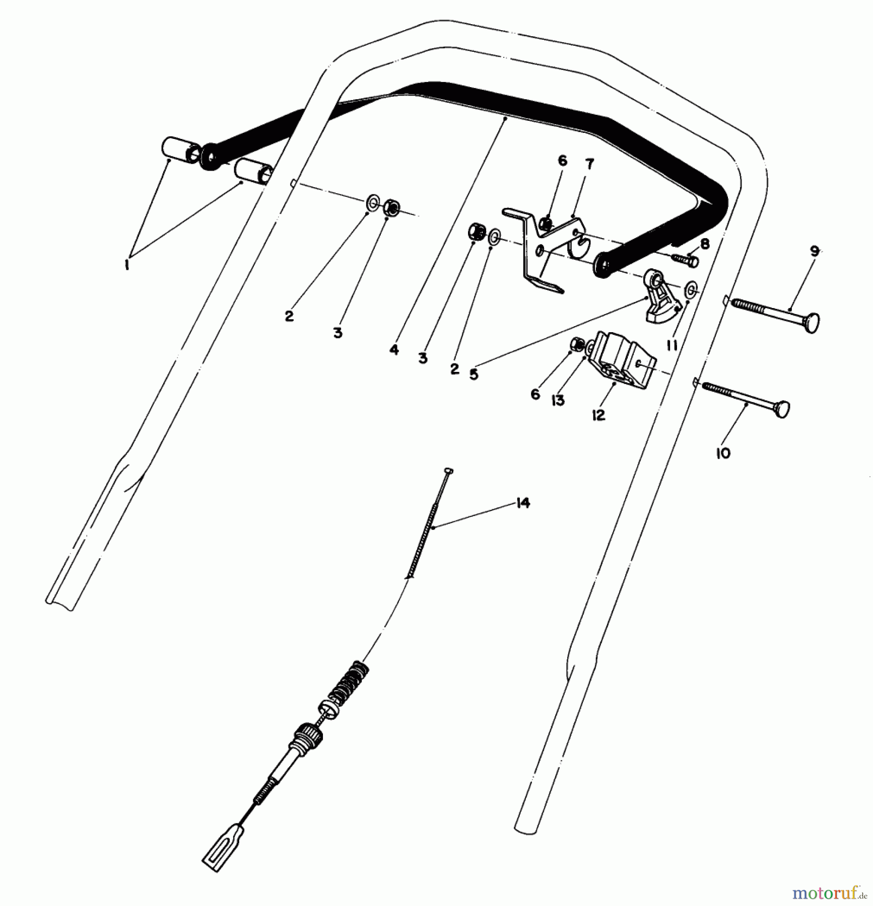 Toro Neu Mowers, Walk-Behind Seite 1 20671 - Toro Lawnmower, 1983 (3000001-3999999) TRACTION CONTROL ASSEMBLY
