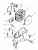 Toro 20672 - Lawnmower, 1983 (3000001-3999999) Ersatzteile REWIND STARTER NO. 590531