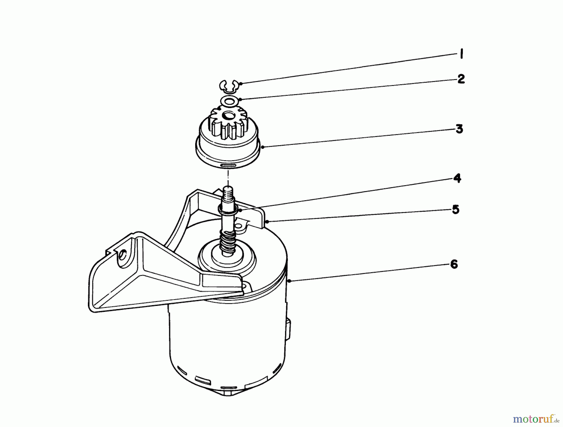 Toro Neu Mowers, Walk-Behind Seite 1 20673 - Toro Lawnmower, 1976 (6000001-6999999) STARTER MOTOR