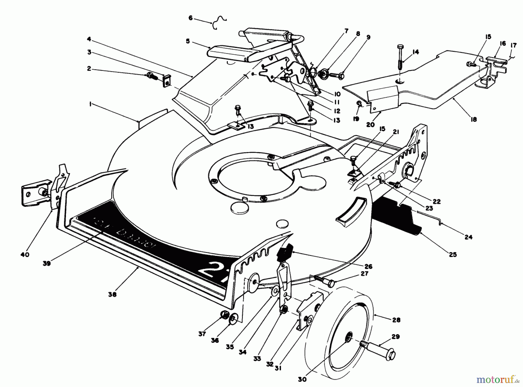 Toro Neu Mowers, Walk-Behind Seite 1 20675 - Toro Lawnmower, 1985 (5000001-5999999) HOUSING ASSEMBLY