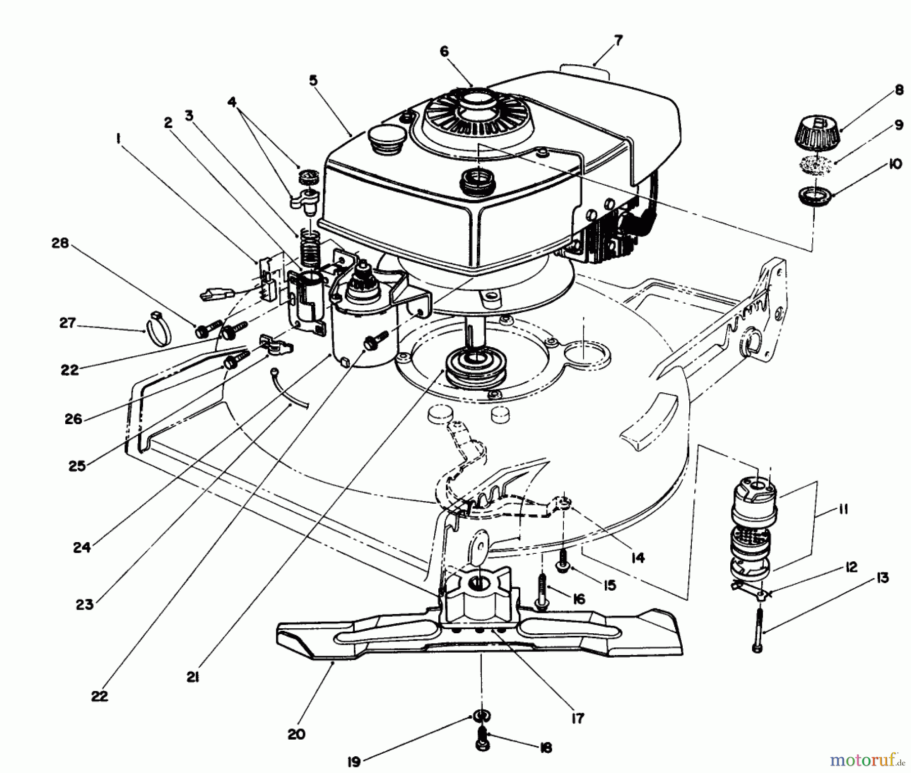 Toro Neu Mowers, Walk-Behind Seite 1 20677 - Toro Lawnmower, 1990 (0000001-0002101) ENGINE ASSEMBLY