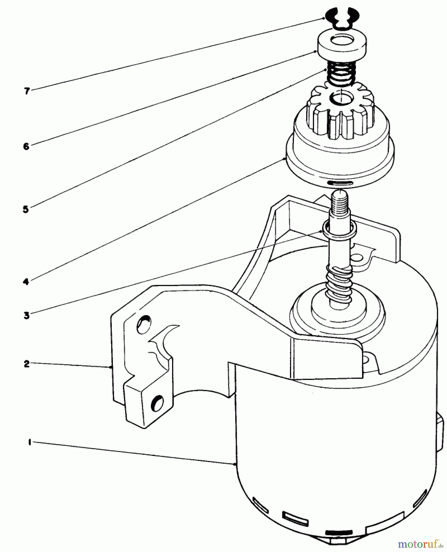 Toro Neu Mowers, Walk-Behind Seite 1 20677 - Toro Lawnmower, 1990 (0000001-0002101) STARTER ASSEMBLY