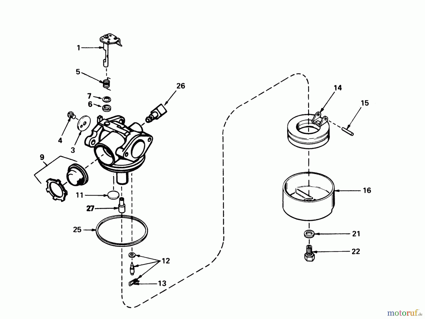 Toro Neu Mowers, Walk-Behind Seite 1 20677 - Toro Lawnmower, 1990 (0002102-0999999) CARBURETOR NO. 632050A
