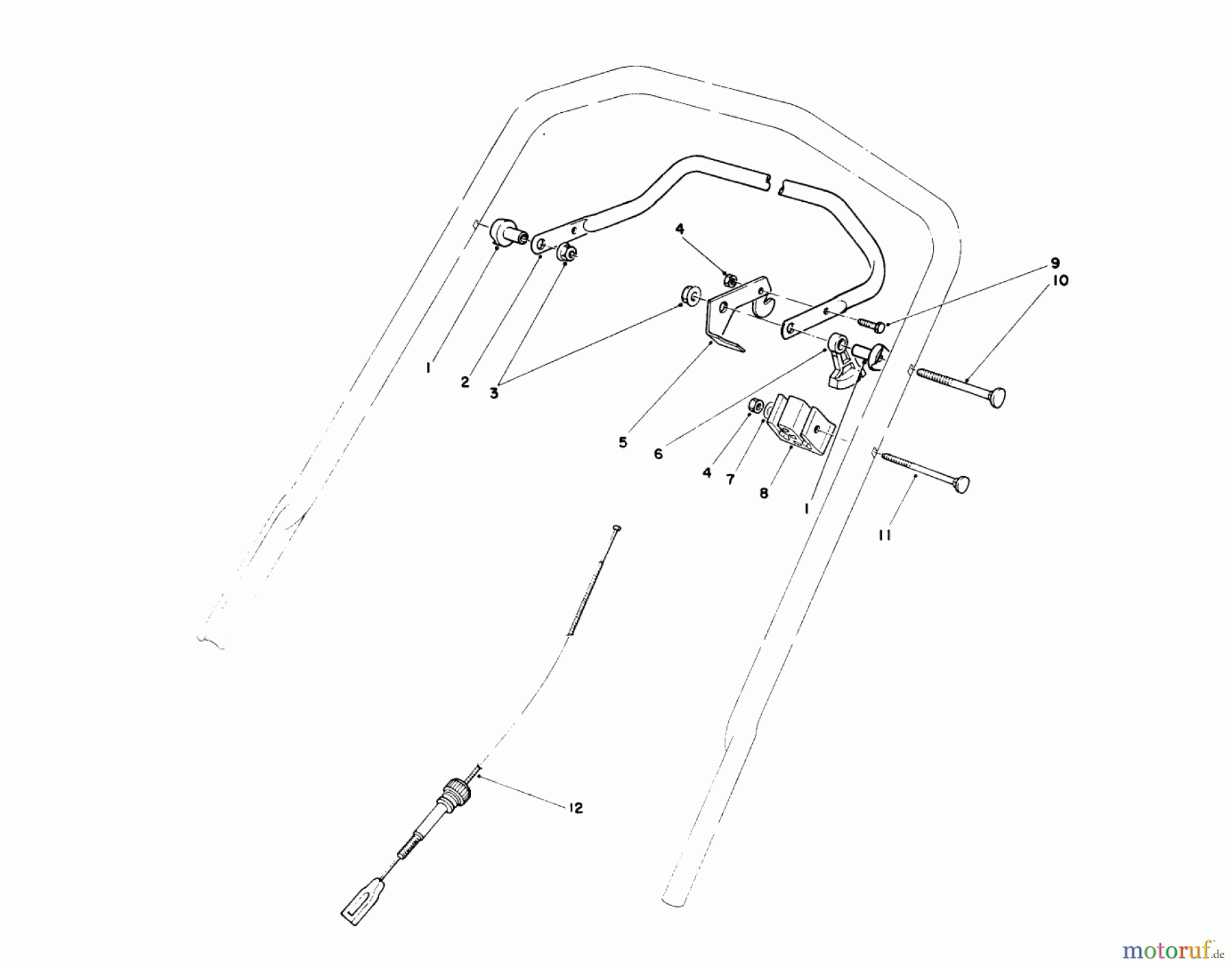 Toro Neu Mowers, Walk-Behind Seite 1 20677 - Toro Lawnmower, 1990 (0002102-0999999) TRACTION CONTROL ASSEMBLY