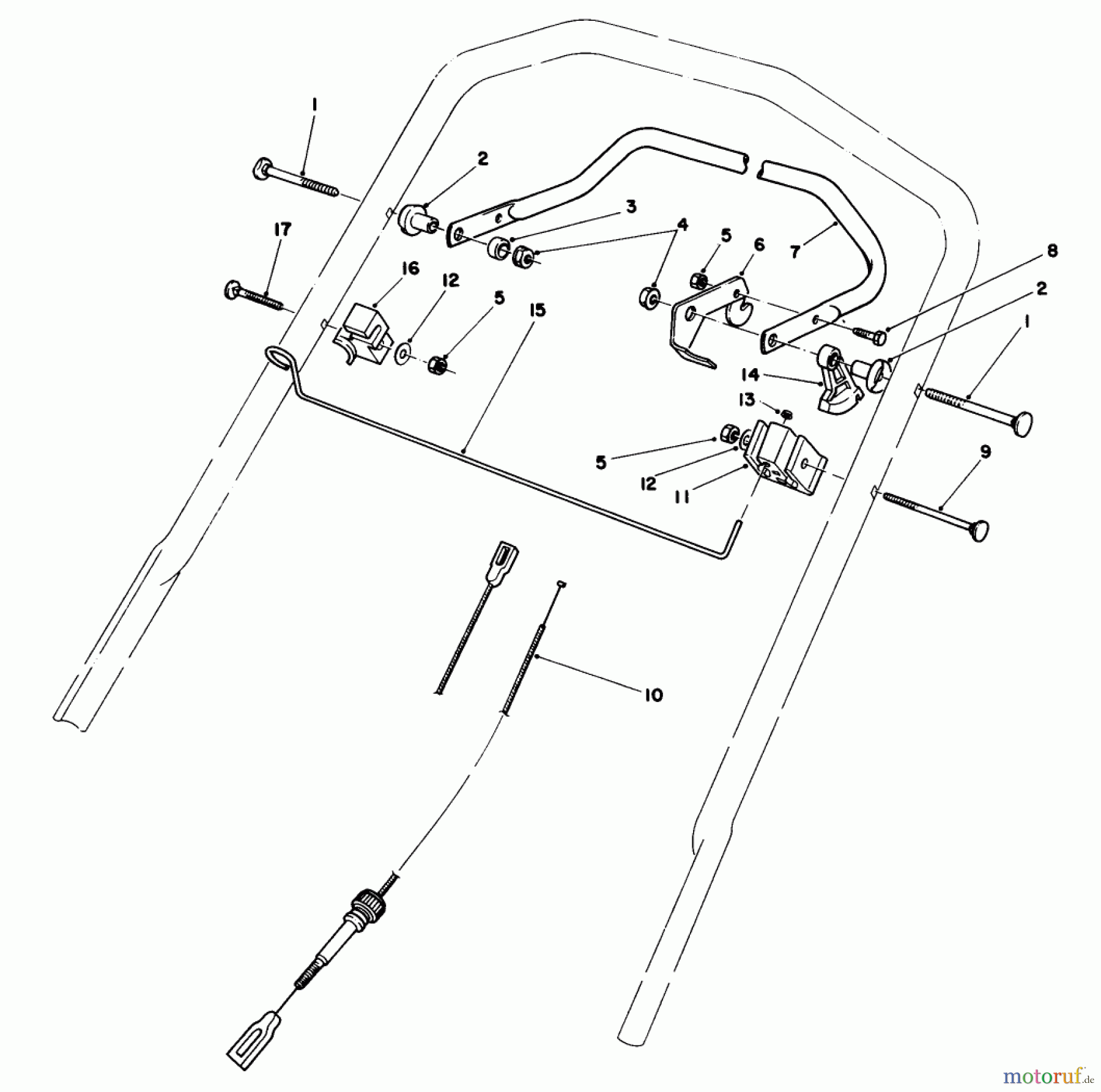 Toro Neu Mowers, Walk-Behind Seite 1 20680 - Toro Lawnmower, 1985 (5000001-5999999) TRACTION CONTROL ASSEMBLY