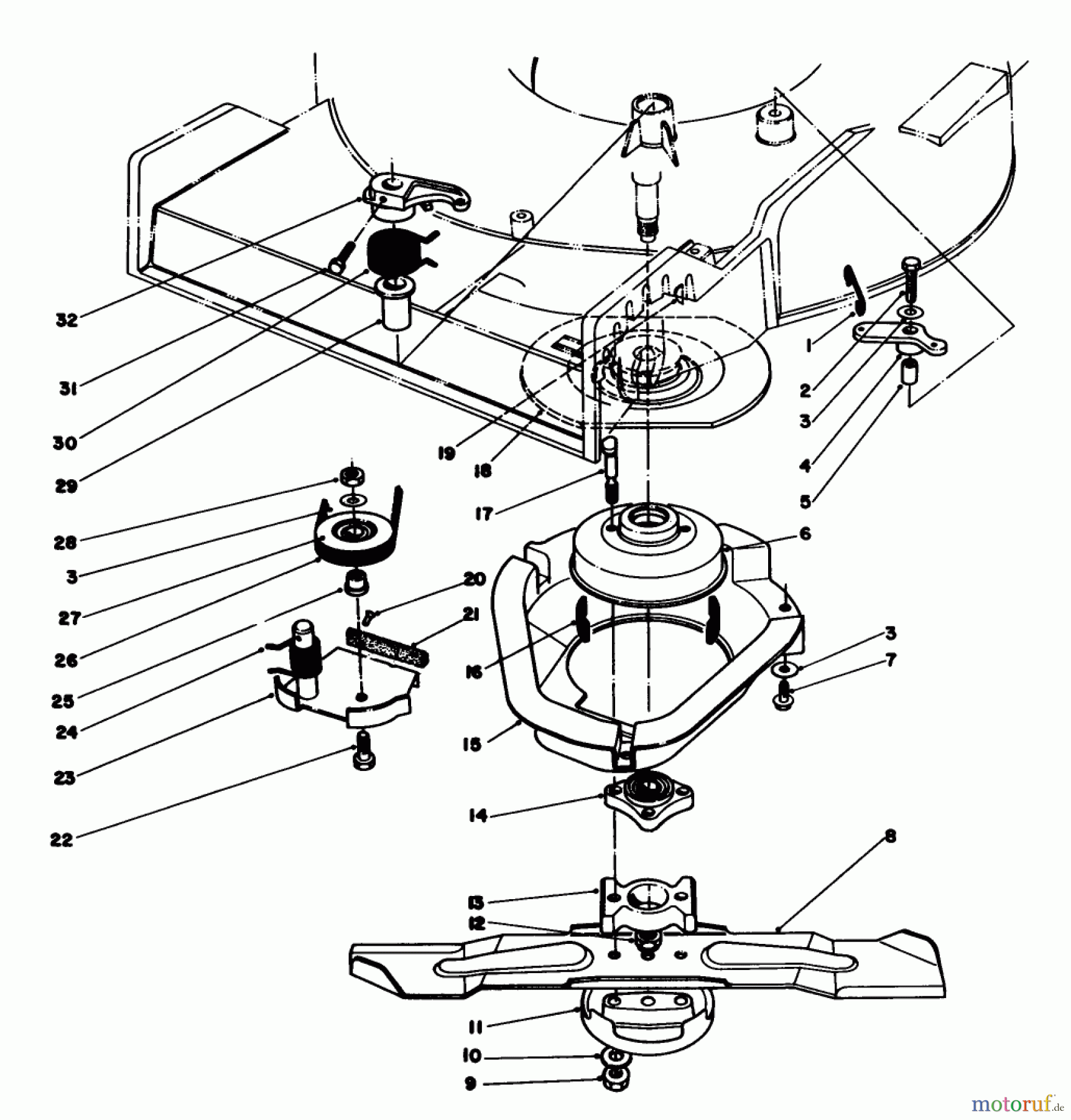 Toro Neu Mowers, Walk-Behind Seite 1 20684 - Toro Lawnmower, 1984 (4000001-4999999) BLADE BRAKE CLUTCH ASSEMBLY