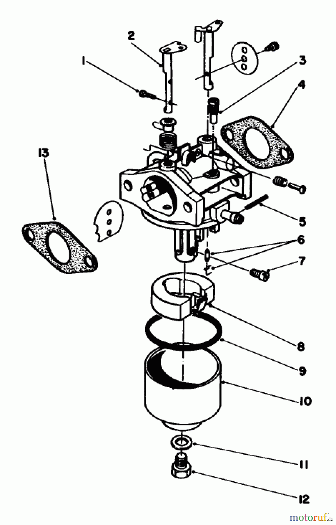 Toro Neu Mowers, Walk-Behind Seite 1 20684 - Toro Lawnmower, 1984 (4000001-4999999) CARBURETOR ASSEMBLY