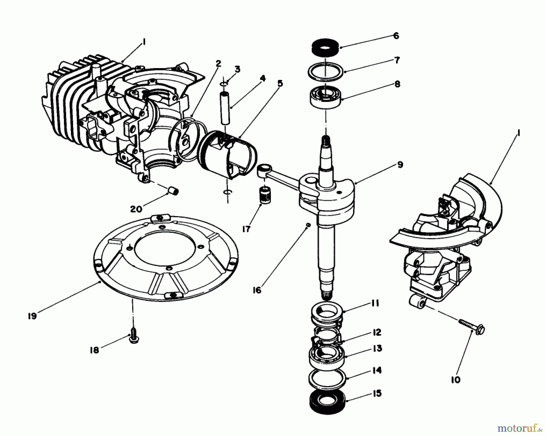 Toro Neu Mowers, Walk-Behind Seite 1 20684 - Toro Lawnmower, 1984 (4000001-4999999) CRANKSHAFT ASSEMBLY