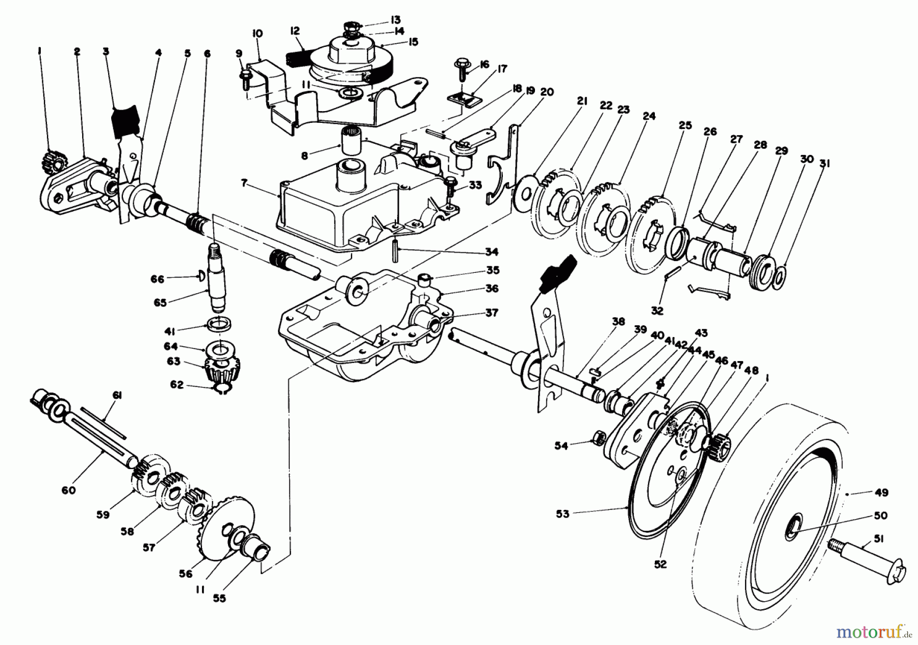Toro Neu Mowers, Walk-Behind Seite 1 20684 - Toro Lawnmower, 1984 (4000001-4999999) GEAR CASE ASSEMBLY