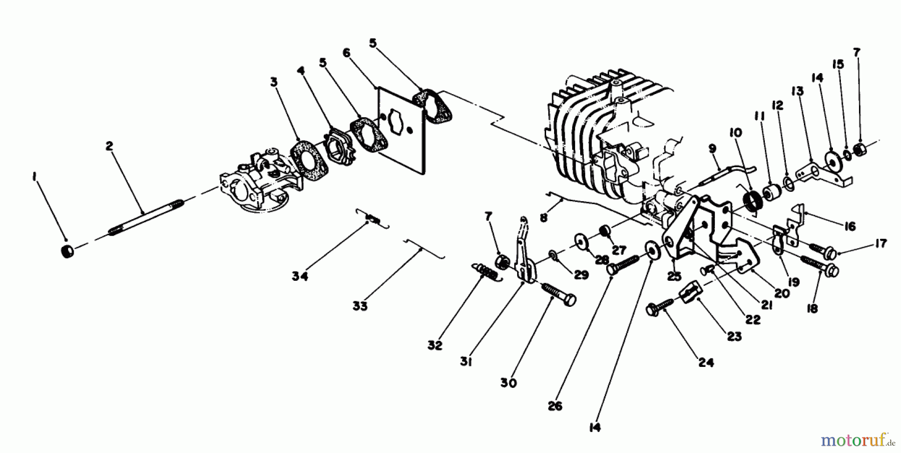 Toro Neu Mowers, Walk-Behind Seite 1 20684 - Toro Lawnmower, 1984 (4000001-4999999) GOVERNOR ASSEMBLY