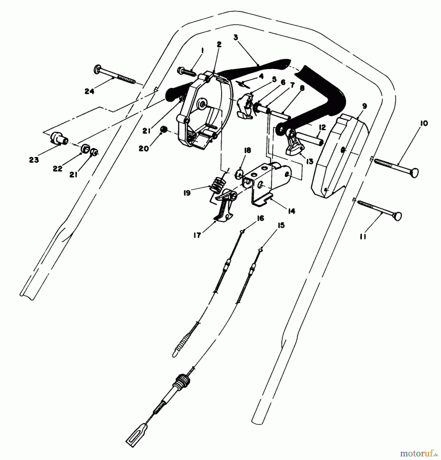 Toro Neu Mowers, Walk-Behind Seite 1 20684 - Toro Lawnmower, 1984 (4000001-4999999) TRACTION CONTROL ASSEMBLY