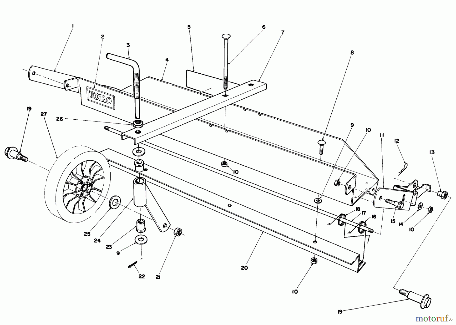 Toro Neu Mowers, Walk-Behind Seite 1 20684 - Toro Lawnmower, 1986 (6000001-6999999) DETHATCHER KIT MODEL NO. 59126 (OPTIONAL)