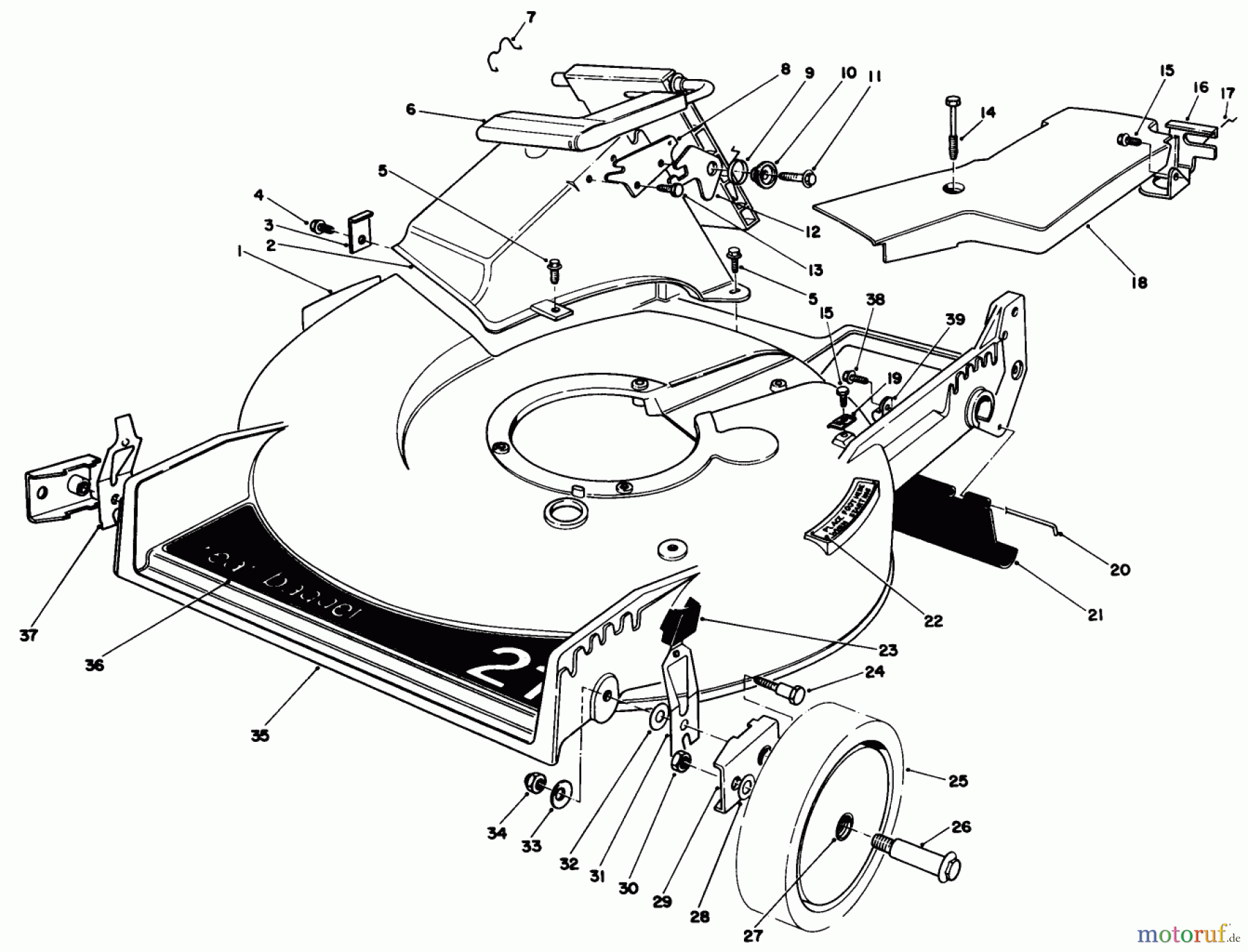 Toro Neu Mowers, Walk-Behind Seite 1 20684 - Toro Lawnmower, 1987 (7000001-7999999) HOUSING ASSEMBLY