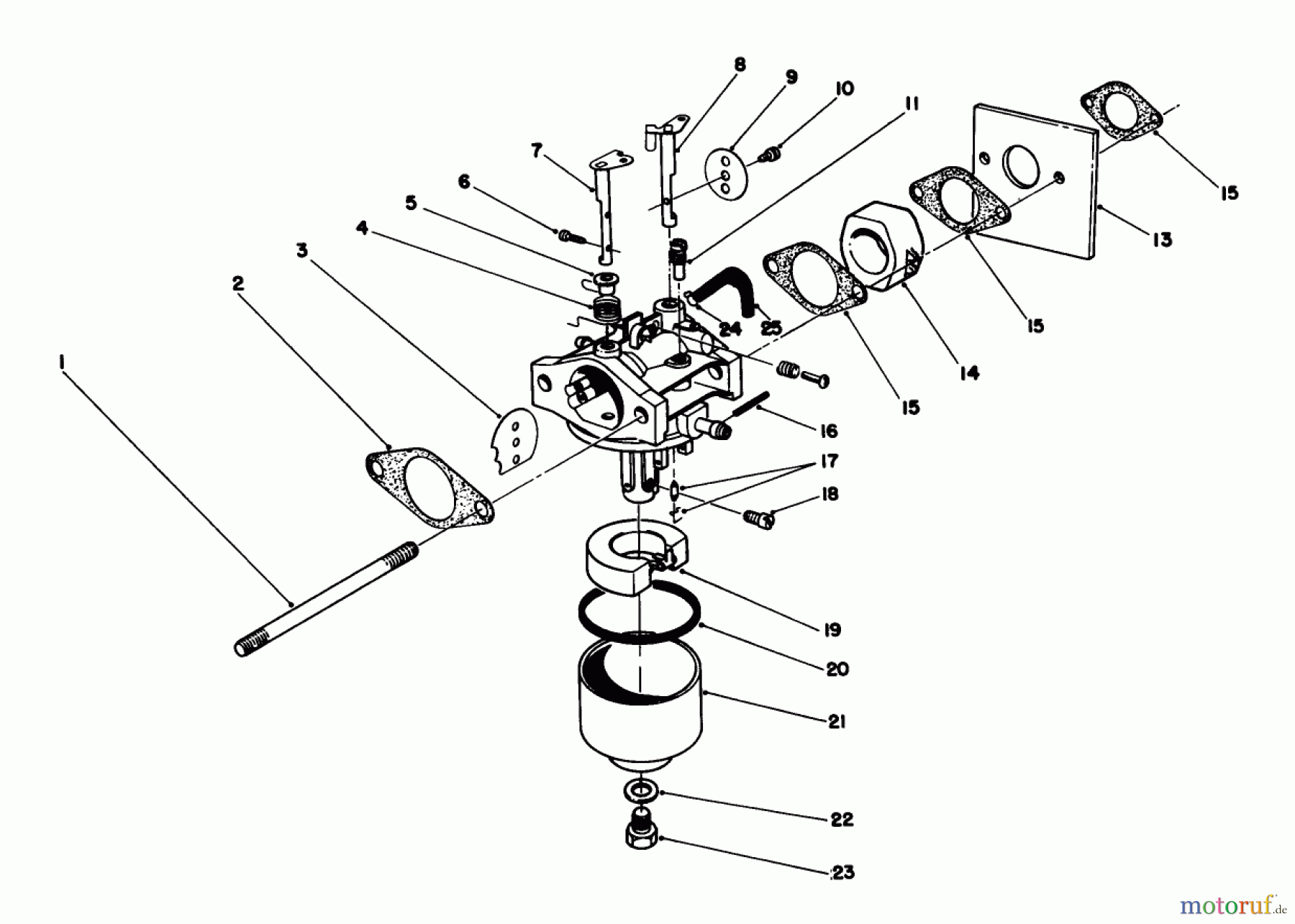Toro Neu Mowers, Walk-Behind Seite 1 20684C - Toro Lawnmower, 1989 (9000001-9999999) CARBURETOR ASSEMBLY (ENGINE MODEL NO. 47PJ8) (ENGINE MODEL NO. 47PH7)