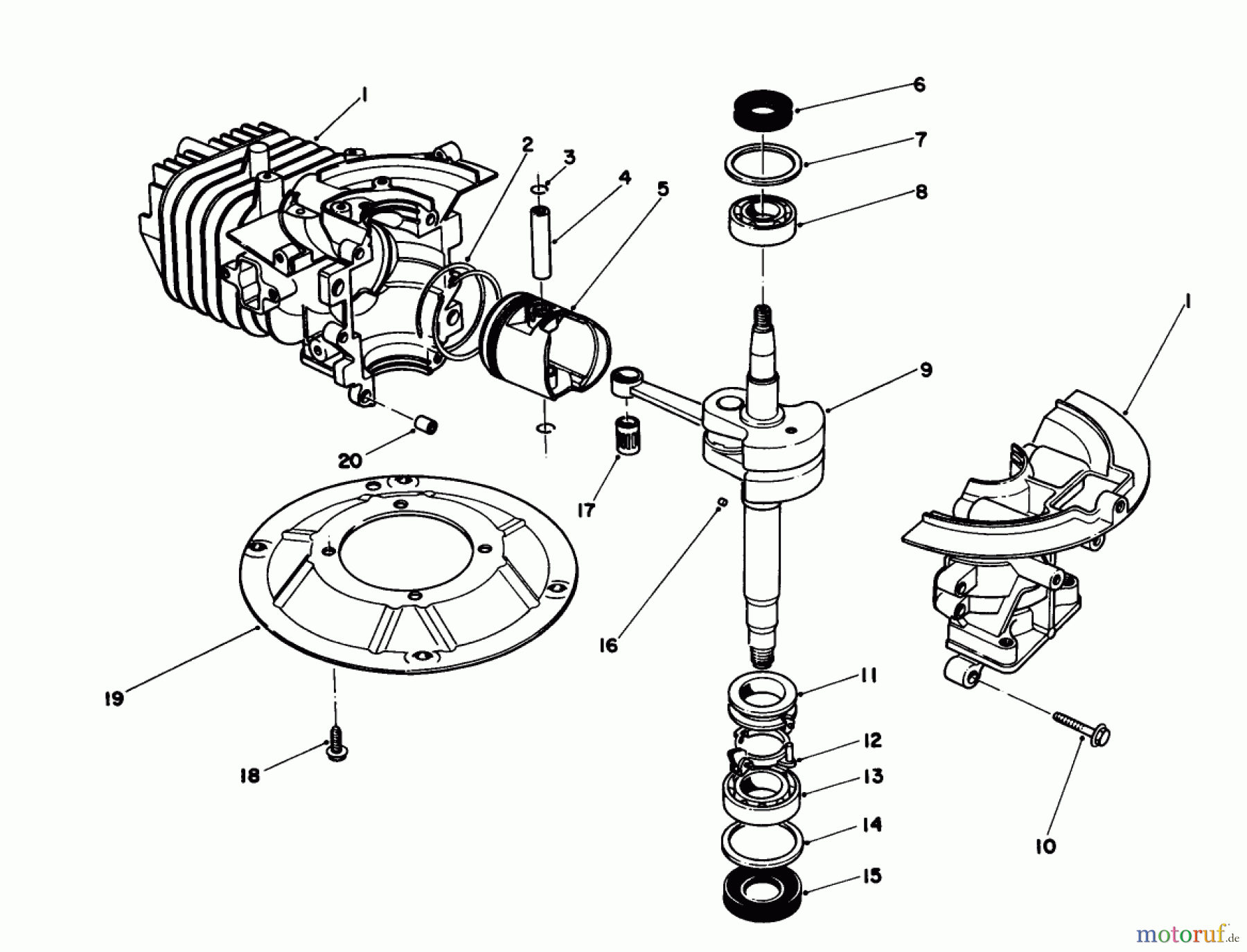 Toro Neu Mowers, Walk-Behind Seite 1 20684C - Toro Lawnmower, 1989 (9000001-9999999) ENGINE ASSEMBLY (ENGINE MODEL NO. 47PJ8) (ENGINE MODEL NO. 47PH7)