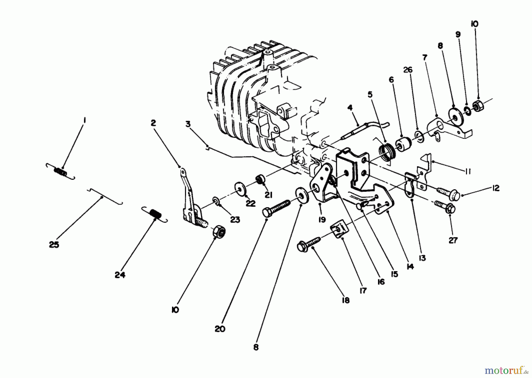 Toro Neu Mowers, Walk-Behind Seite 1 20684C - Toro Lawnmower, 1989 (9000001-9999999) GOVERNOR ASSEMBLY (ENGINE MODEL NO. 47PJ8) (ENGINE MODEL NO. 47PH7)