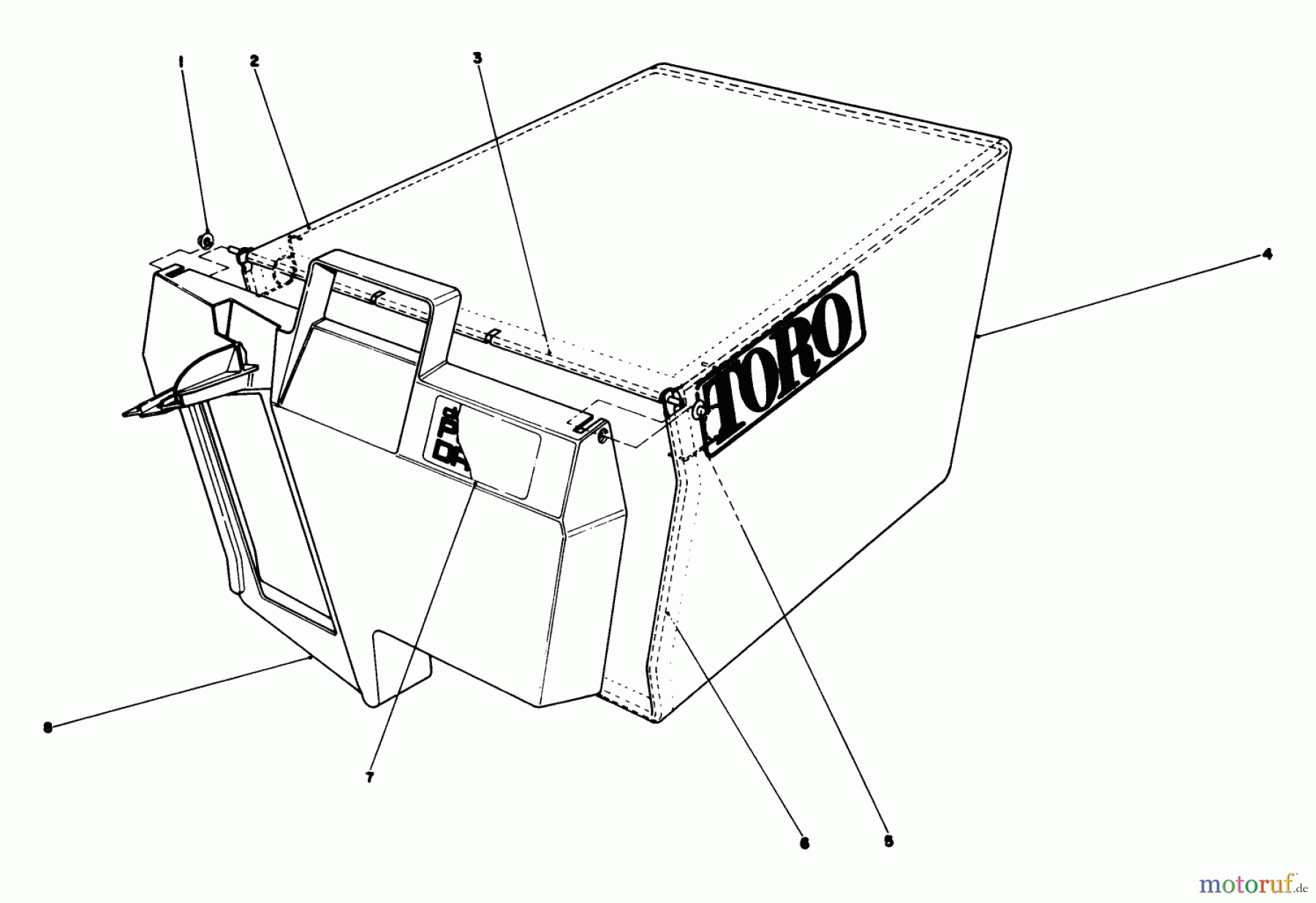 Toro Neu Mowers, Walk-Behind Seite 1 20684C - Toro Lawnmower, 1989 (9000001-9999999) GRASS BAG ASSEMBLY N0. 11-0189