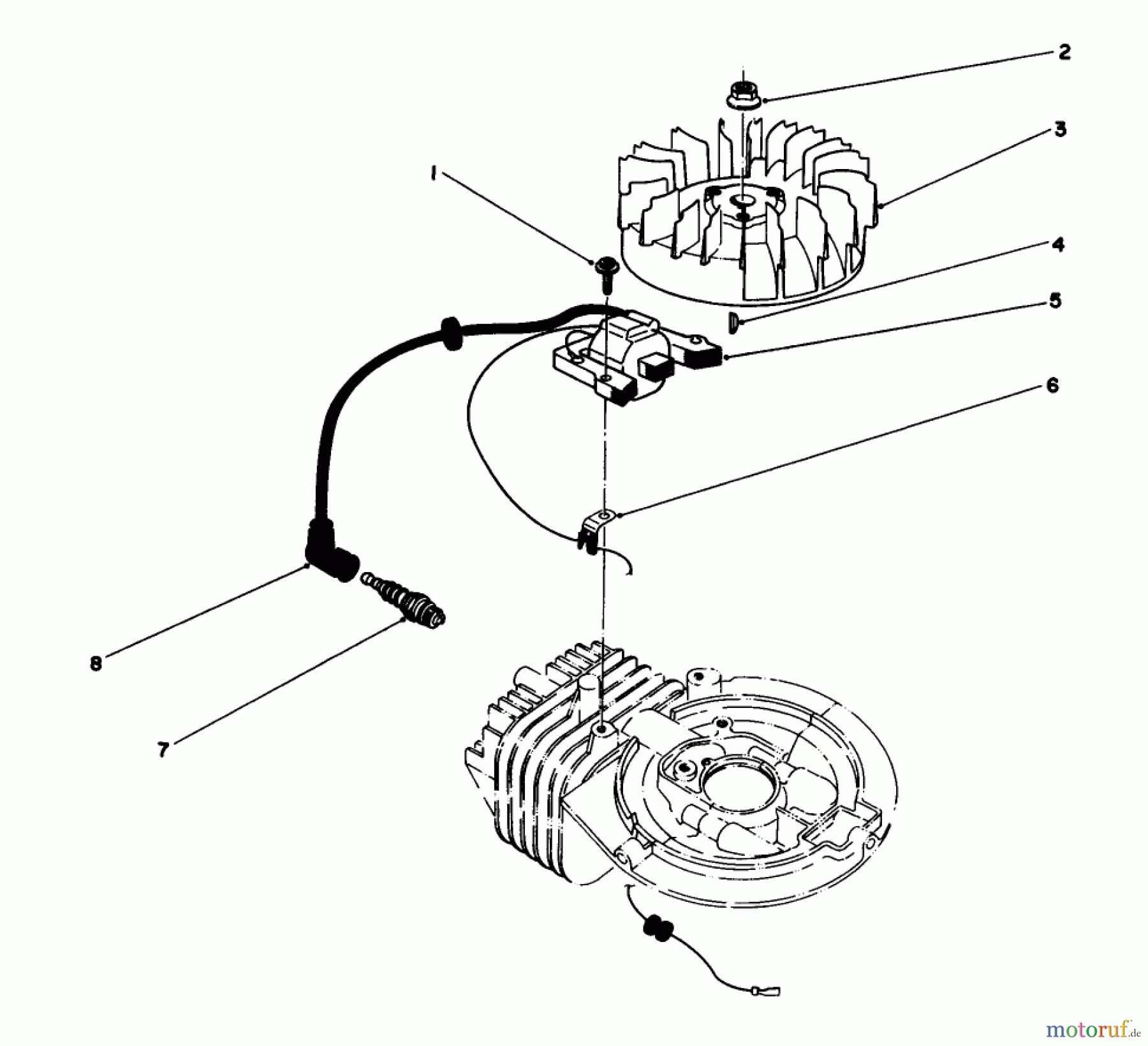 Toro Neu Mowers, Walk-Behind Seite 1 20684C - Toro Lawnmower, 1989 (9000001-9999999) IGNITION ASSEMBLY (ENGINE MODEL NO. 47PJ8) (ENGINE MODEL NO. 47PH7)