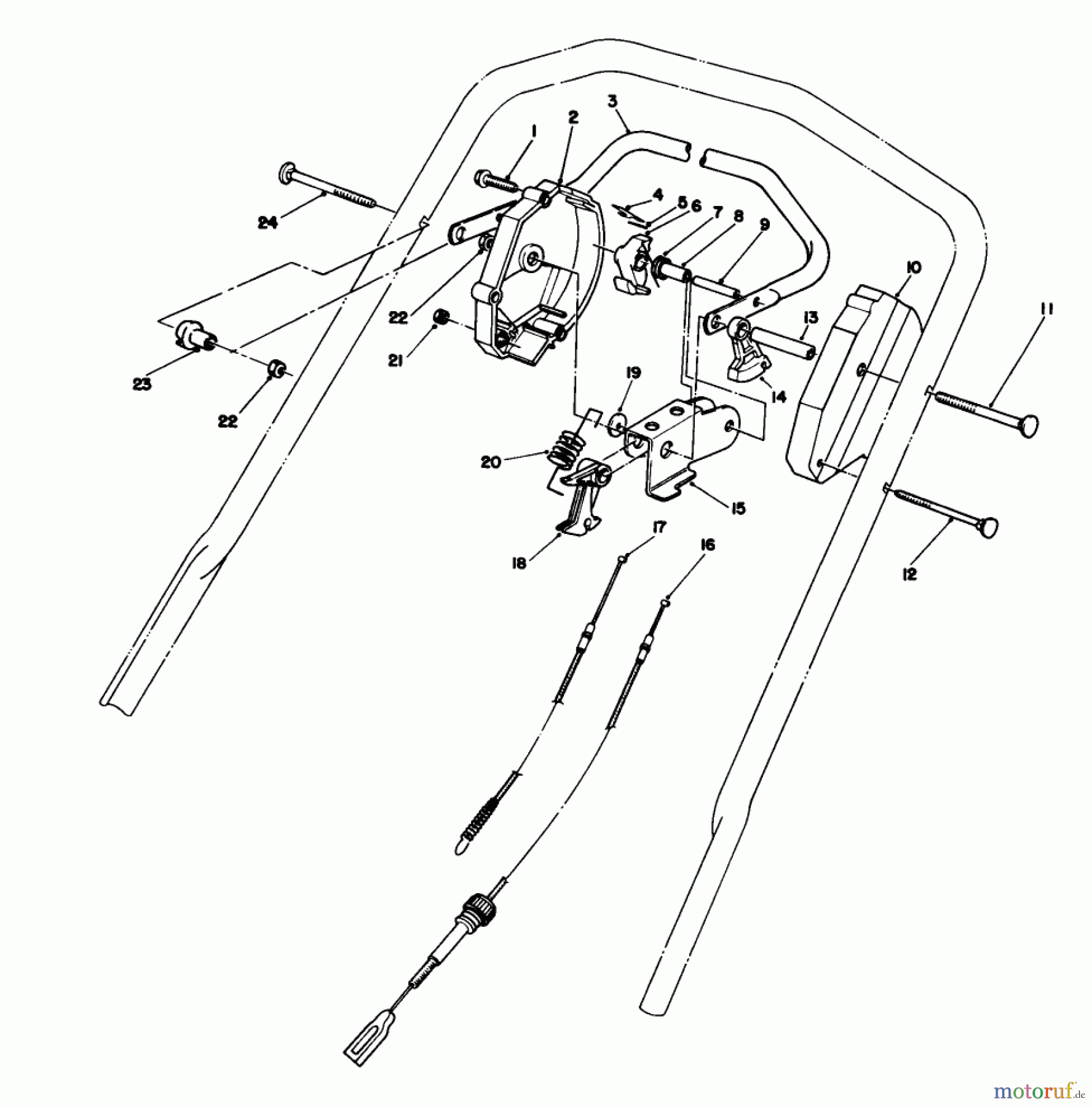 Toro Neu Mowers, Walk-Behind Seite 1 20684C - Toro Lawnmower, 1989 (9000001-9999999) TRACTION CONTROL ASSEMBLY