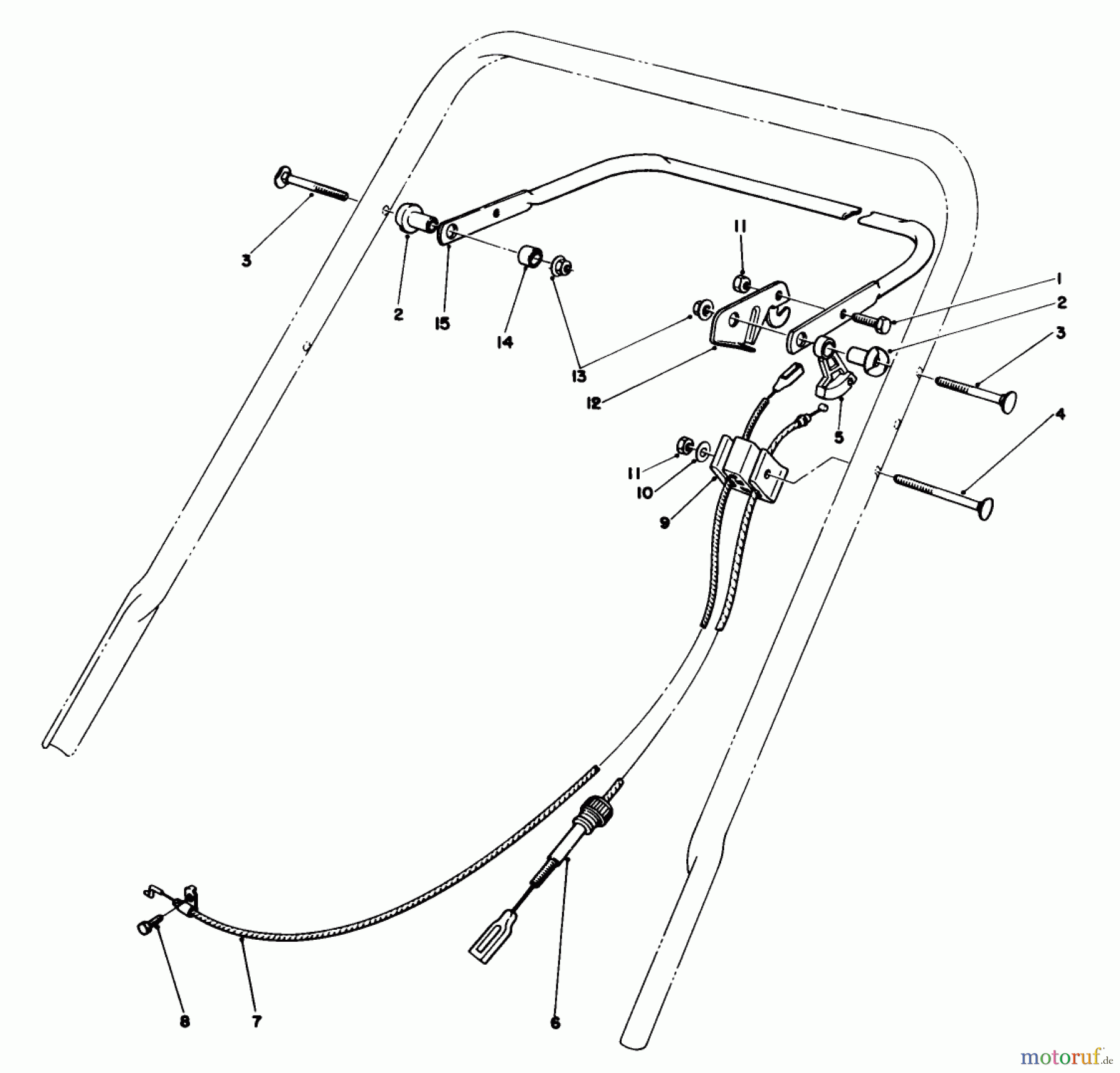 Toro Neu Mowers, Walk-Behind Seite 1 20692 - Toro Lawnmower, 1987 (7000001-7999999) TRACTION CONTROL ASSEMBLY