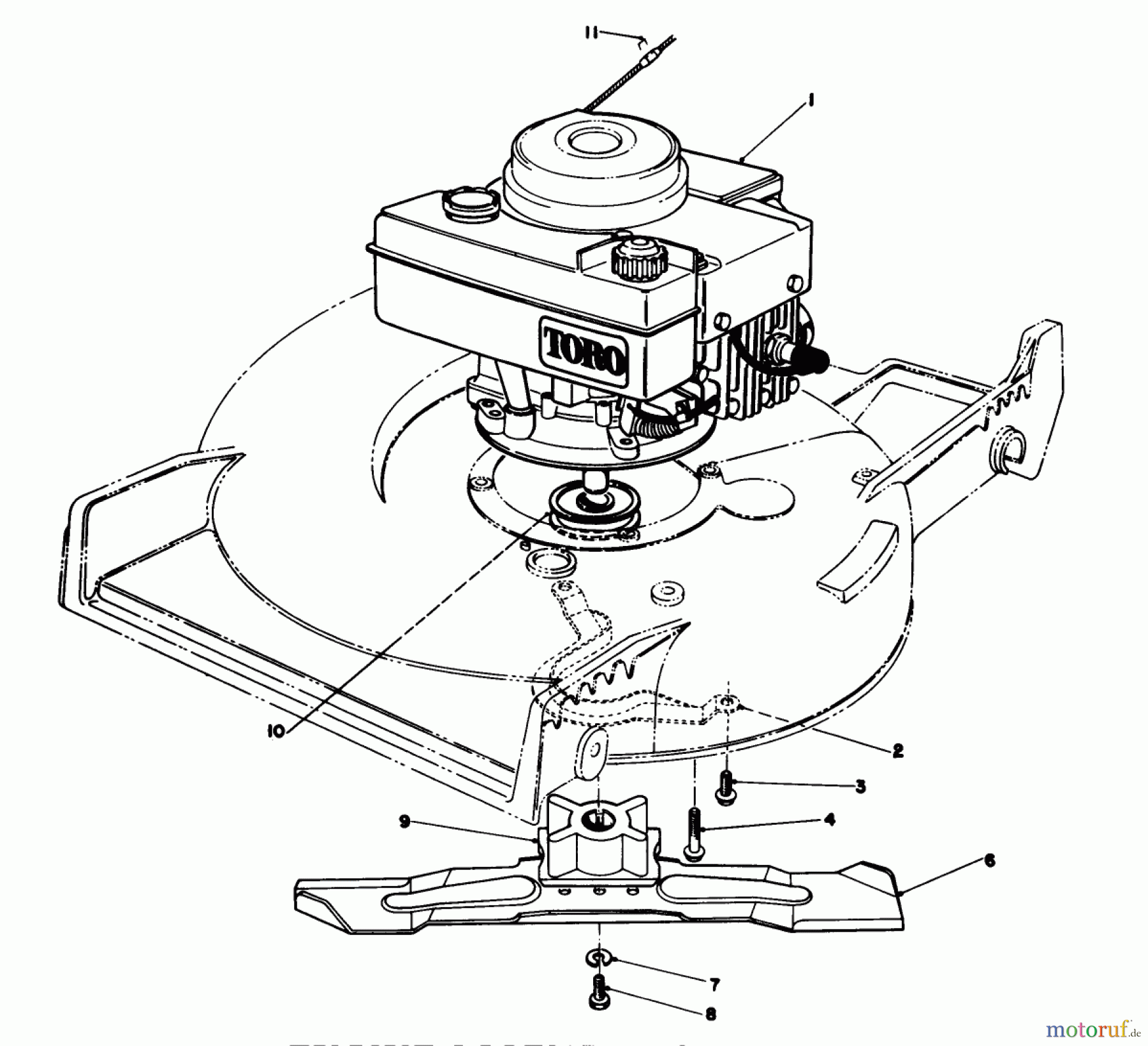 Toro Neu Mowers, Walk-Behind Seite 1 20692 - Toro Lawnmower, 1988 (8000001-8999999) ENGINE ASSEMBLY