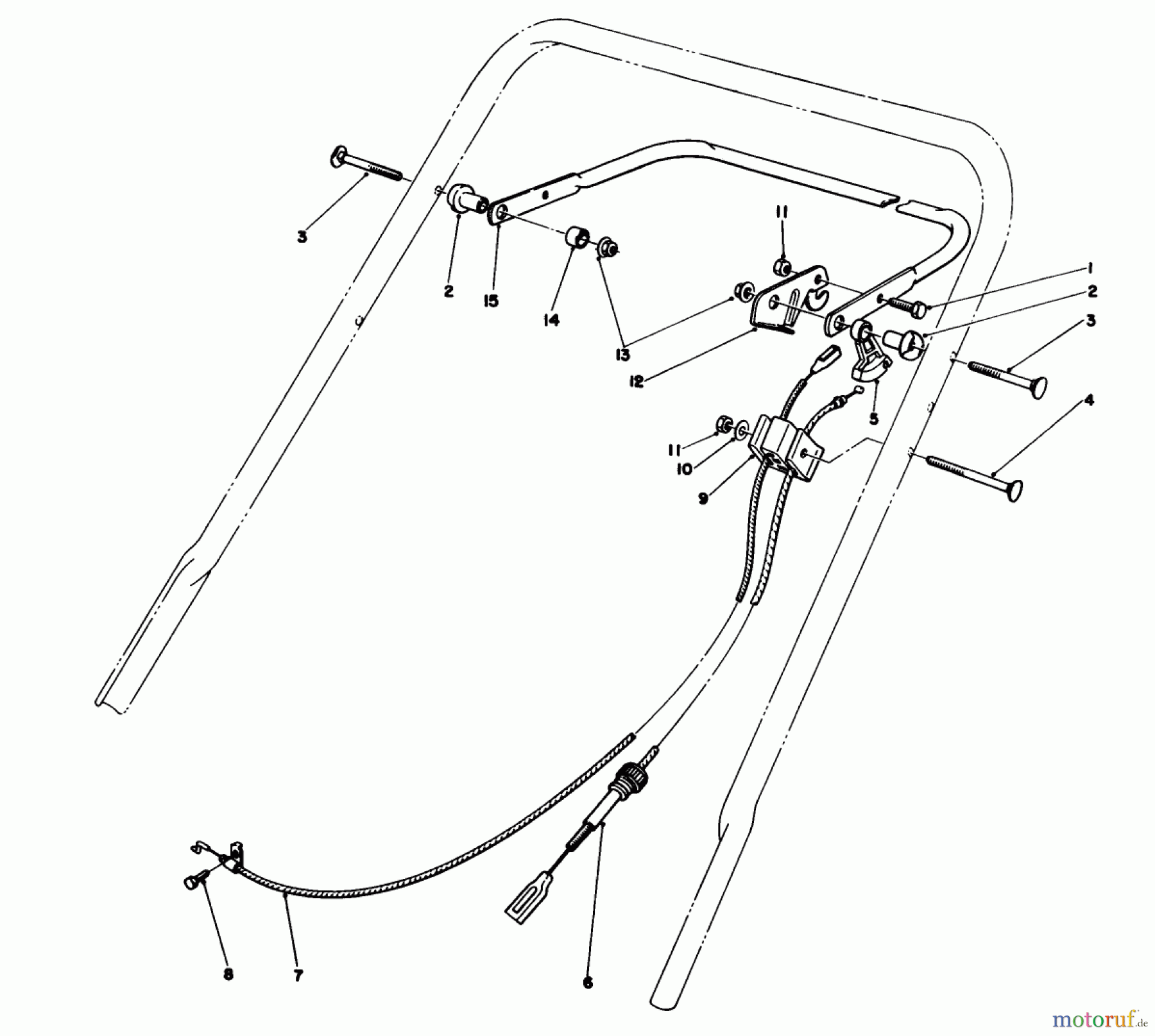 Toro Neu Mowers, Walk-Behind Seite 1 20692 - Toro Lawnmower, 1988 (8000001-8999999) TRACTION CONTROL ASSEMBLY