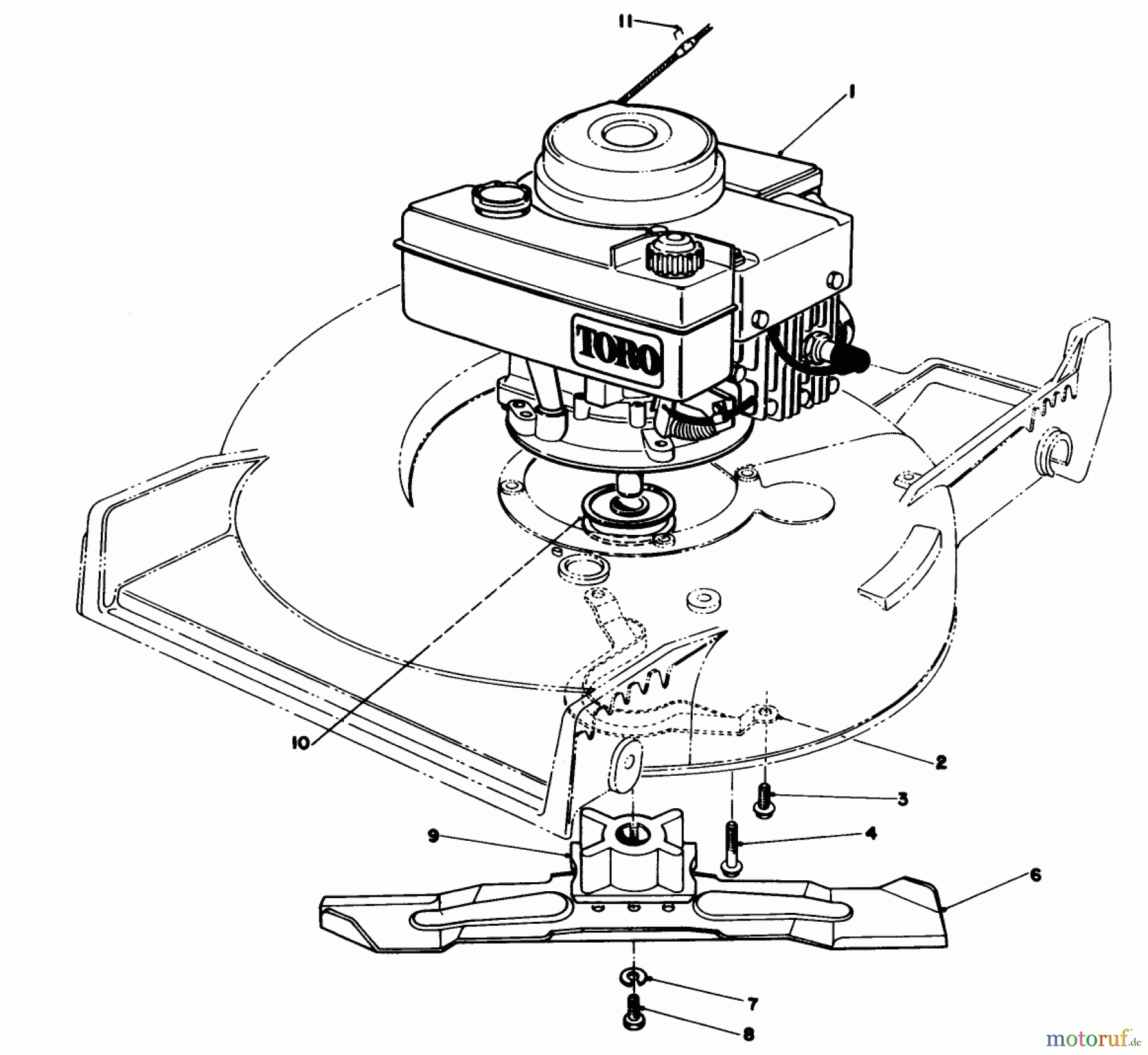 Toro Neu Mowers, Walk-Behind Seite 1 20692C - Toro Lawnmower, 1988 (8000001-8999999) ENGINE ASSEMBLY