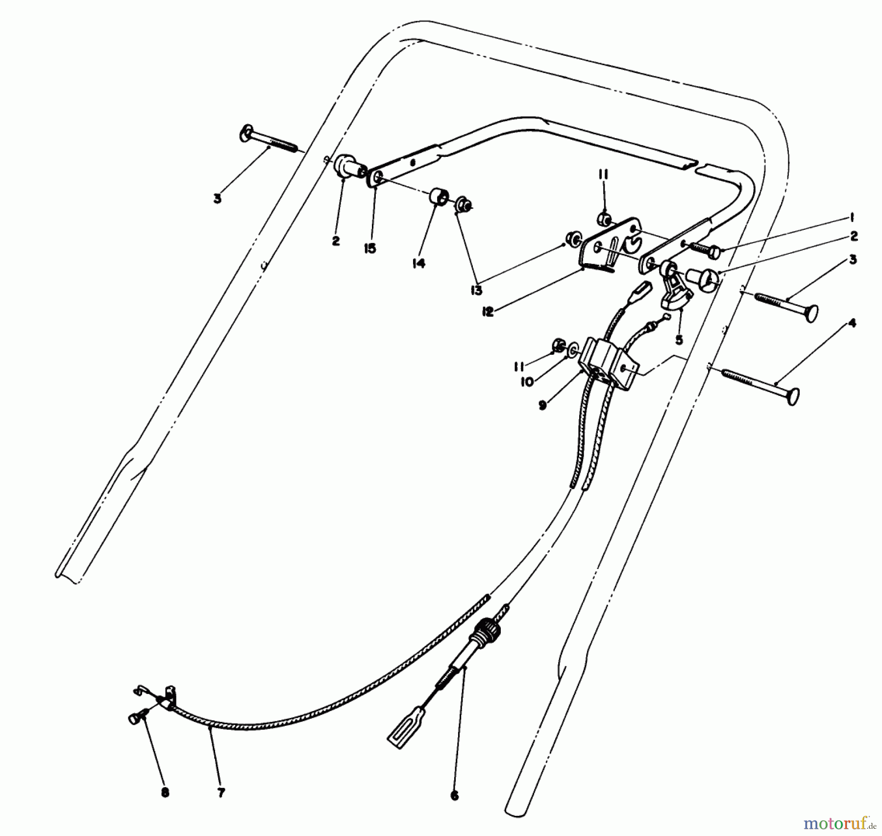 Toro Neu Mowers, Walk-Behind Seite 1 20692C - Toro Lawnmower, 1988 (8000001-8999999) TRACTION CONTROL ASSEMBLY