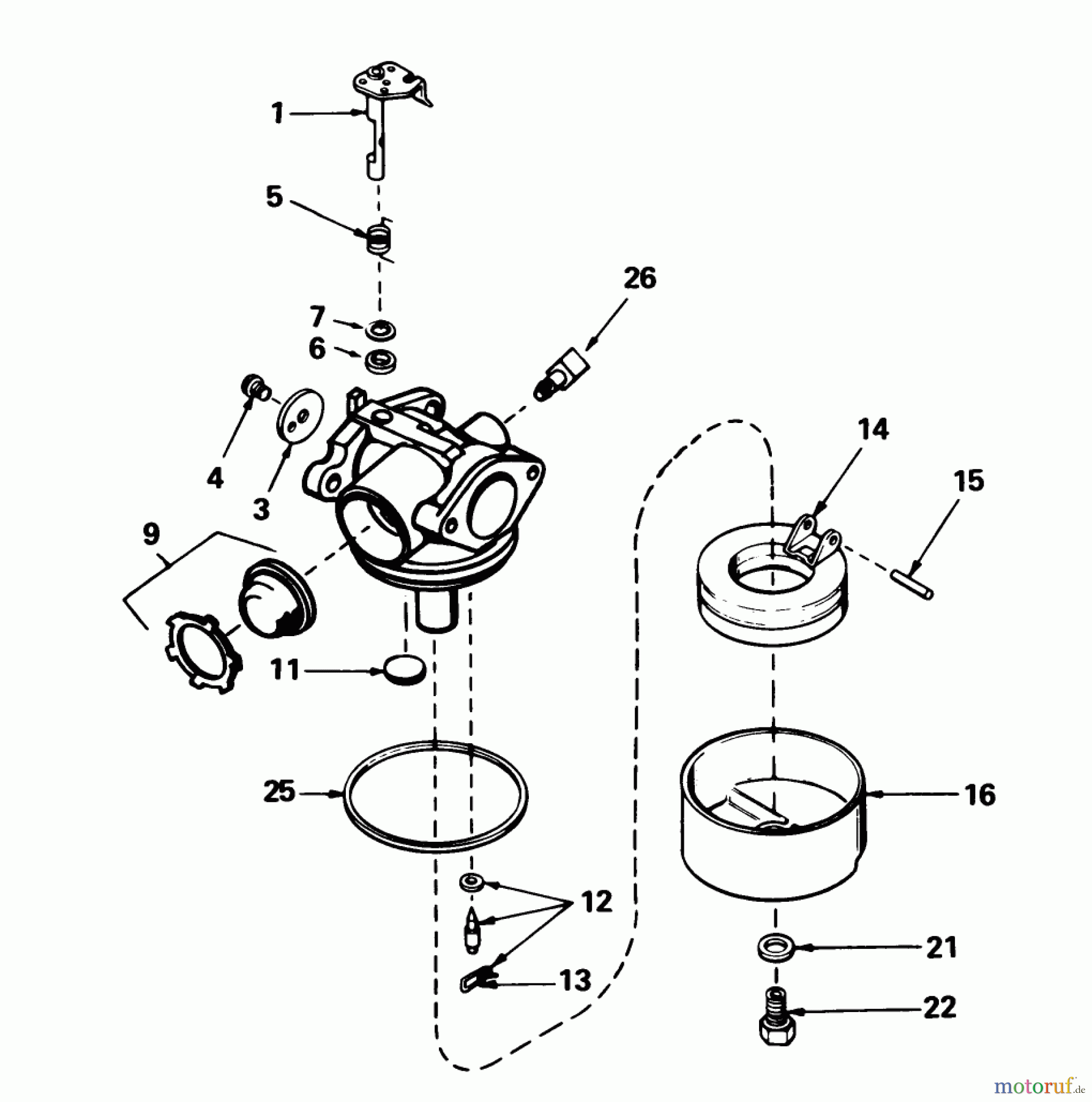 Toro Neu Mowers, Walk-Behind Seite 1 20692C - Toro Lawnmower, 1989 (9000001-9999999) CARBURETOR NO. 632098