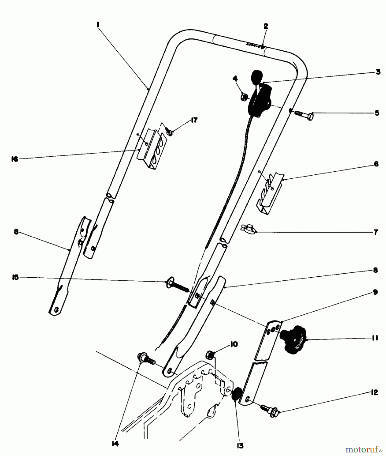 Toro Neu Mowers, Walk-Behind Seite 1 20698 - Toro Lawnmower, 1981 (1000001-1999999) HANDLE ASSEMBLY