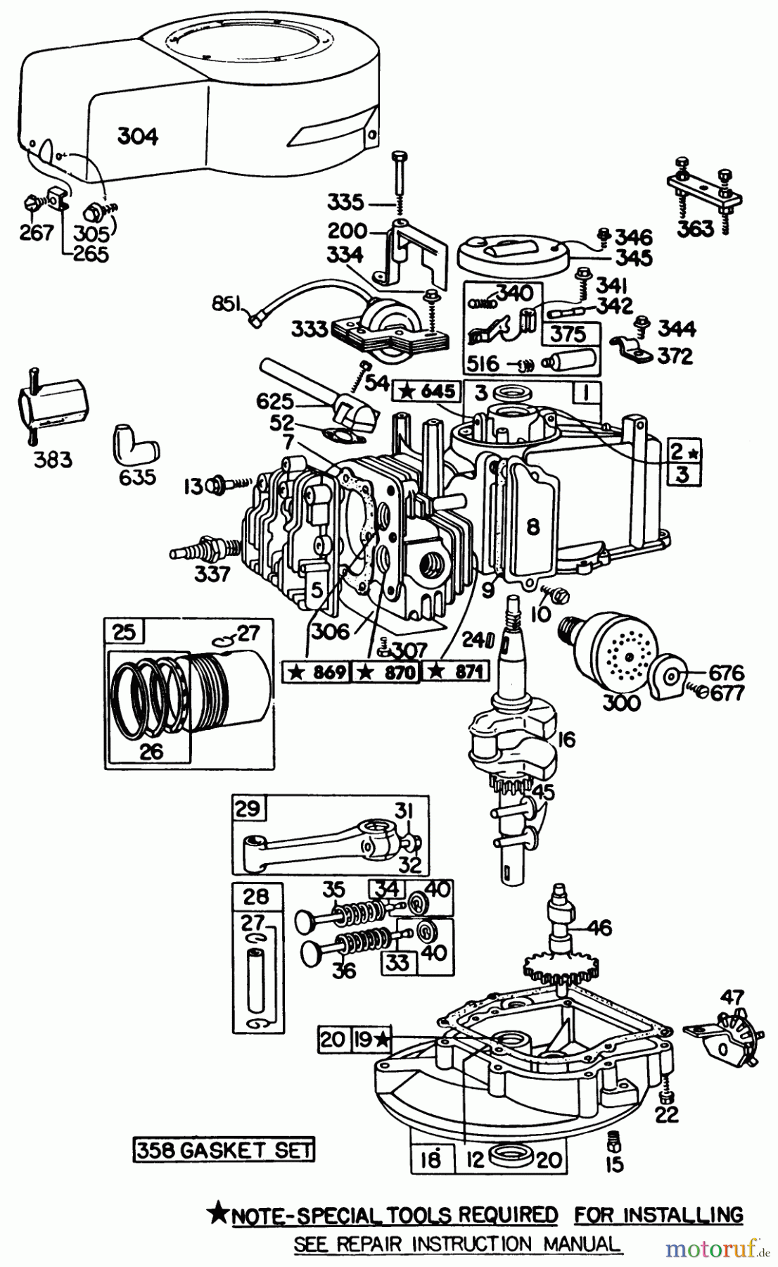 Toro Neu Mowers, Walk-Behind Seite 1 20698 - Toro Lawnmower, 1982 (2000001-2999999) ENGINE BRIGGS & STRATTON MODEL NO. 93508-0196-01, ENGINE BRIGGS & STRATTON NO. 92908-2954-01