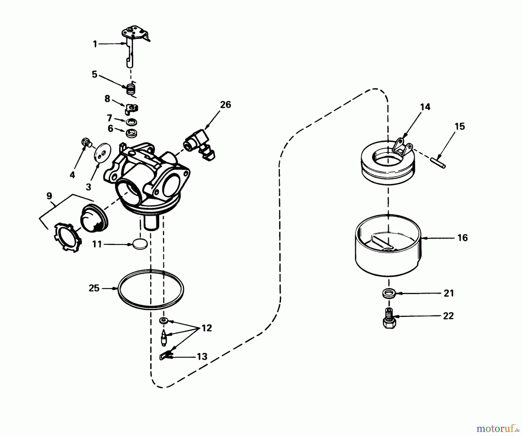 Toro Neu Mowers, Walk-Behind Seite 1 20700 - Toro Lawnmower, 1978 (8000001-8999999) CARBURETOR NO. 632050