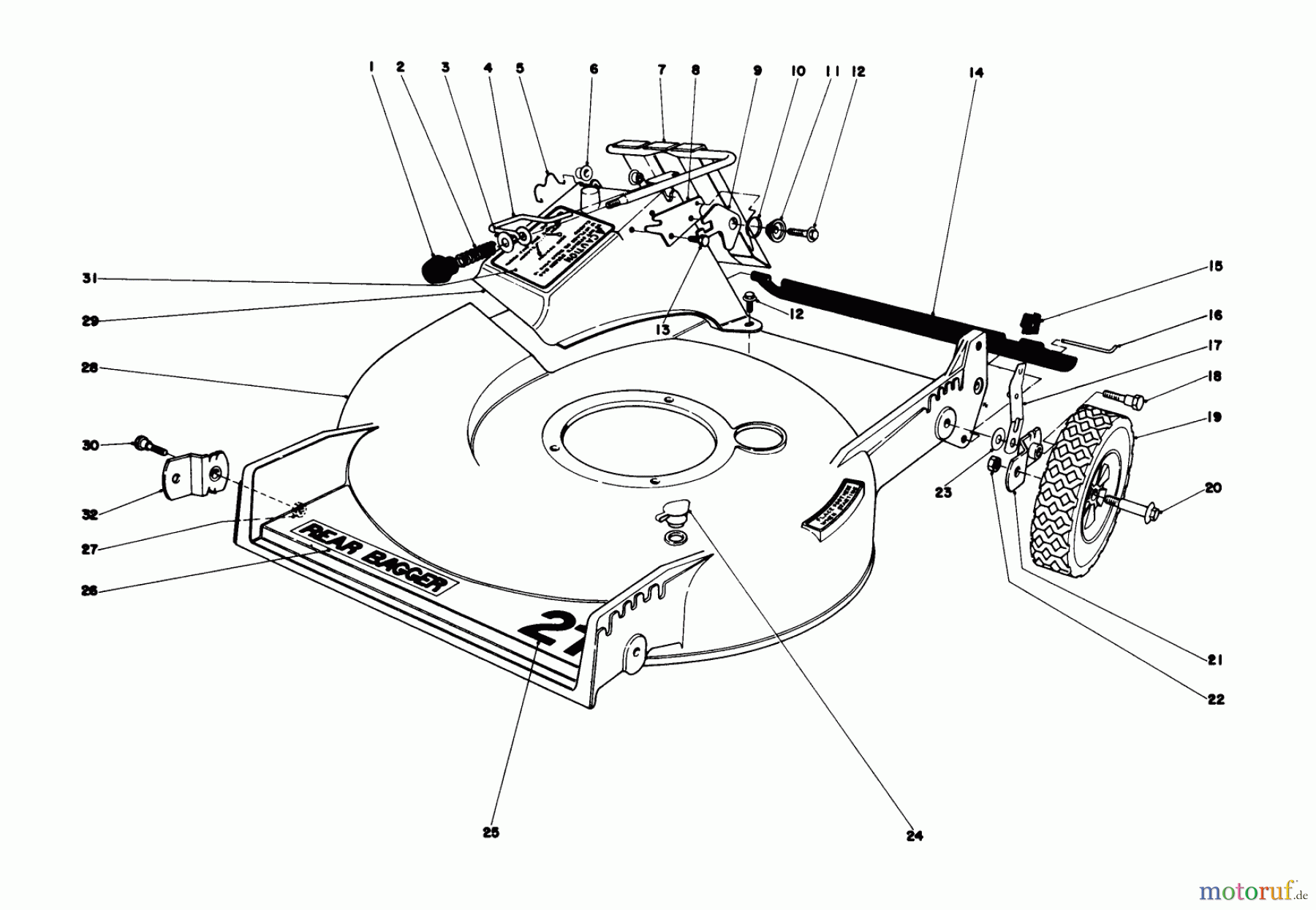 Toro Neu Mowers, Walk-Behind Seite 1 20700 - Toro Lawnmower, 1978 (8000001-8999999) HOUSING ASSEMBLY