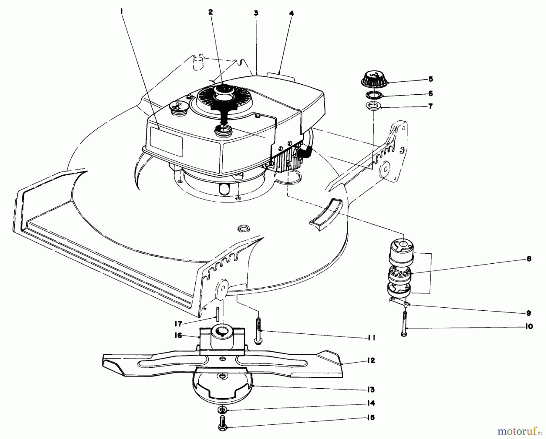 Toro Neu Mowers, Walk-Behind Seite 1 20700 - Toro Lawnmower, 1979 (9000001-9999999) ENGINE ASSEMBLY