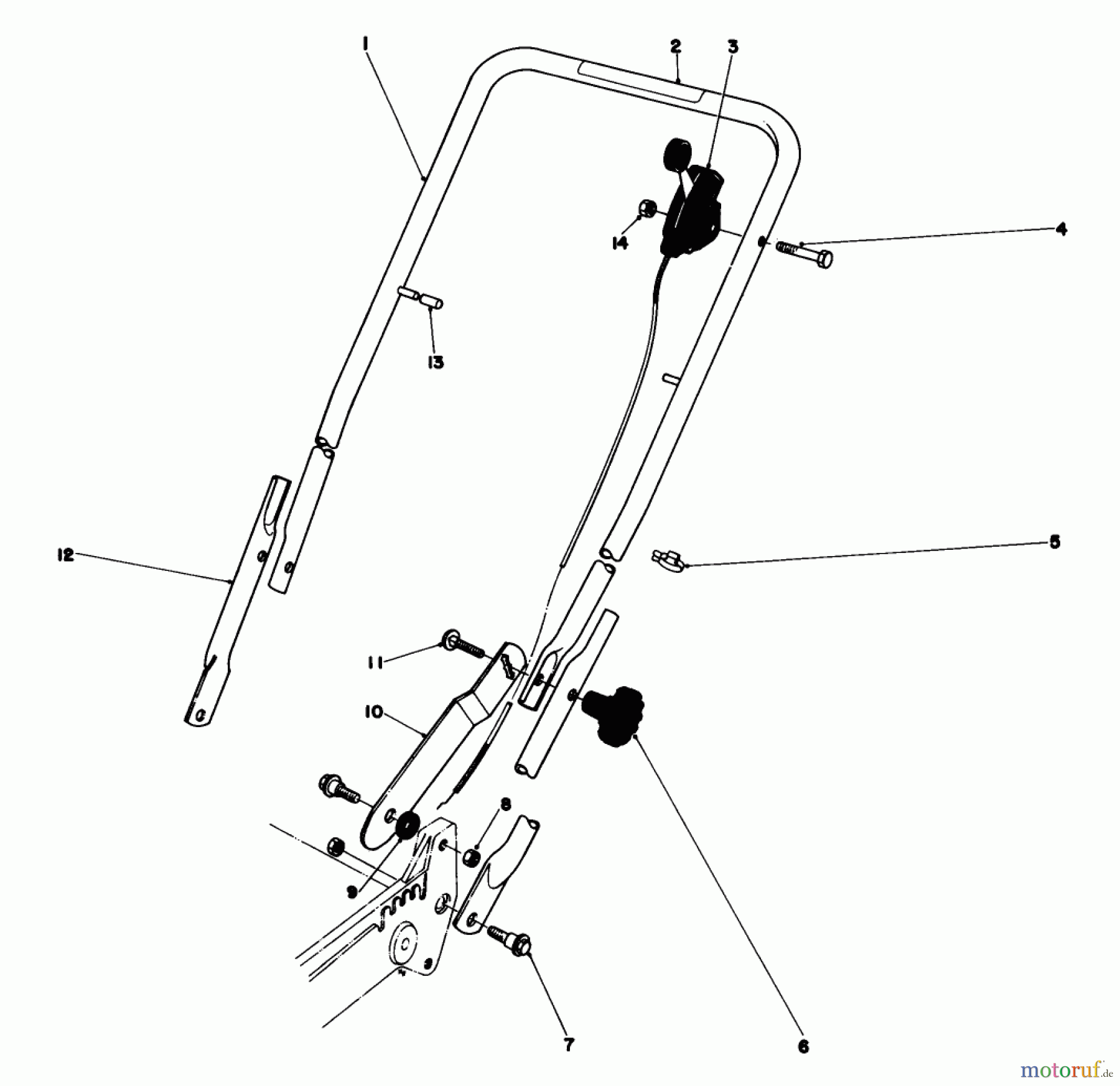 Toro Neu Mowers, Walk-Behind Seite 1 20700 - Toro Lawnmower, 1979 (9000001-9999999) HANDLE ASSEMBLY