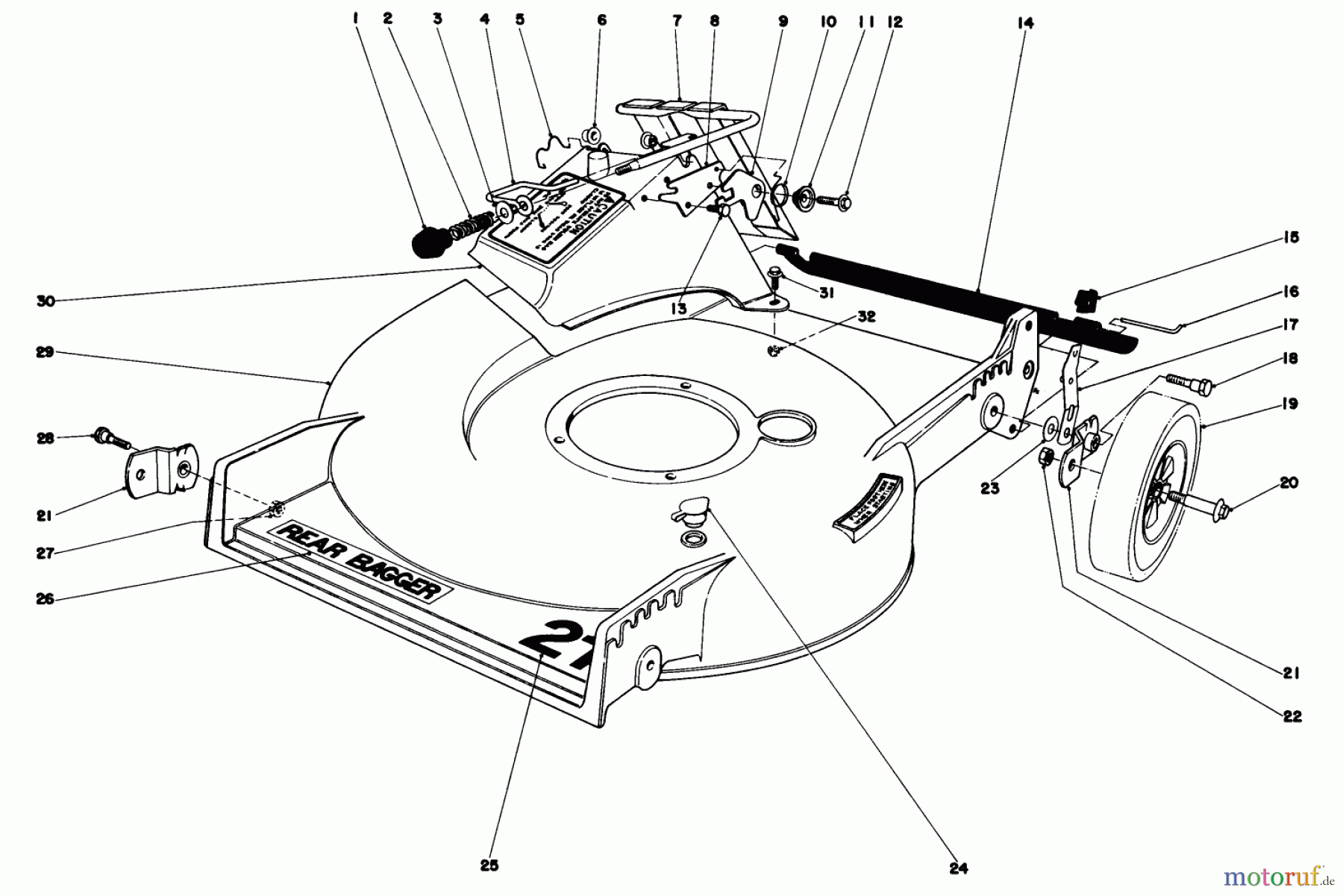 Toro Neu Mowers, Walk-Behind Seite 1 20700 - Toro Lawnmower, 1979 (9000001-9999999) HOUSING ASSEMBLY