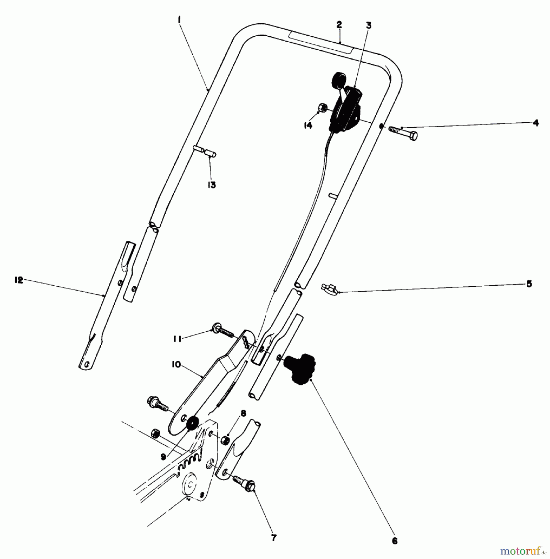 Toro Neu Mowers, Walk-Behind Seite 1 20700 - Toro Lawnmower, 1980 (0000001-0999999) HANDLE ASSEMBLY
