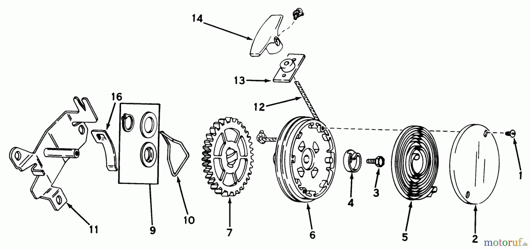Toro Neu Mowers, Walk-Behind Seite 1 20700 - Toro Lawnmower, 1980 (0000001-0999999) REWIND STARTER NO. 590450A
