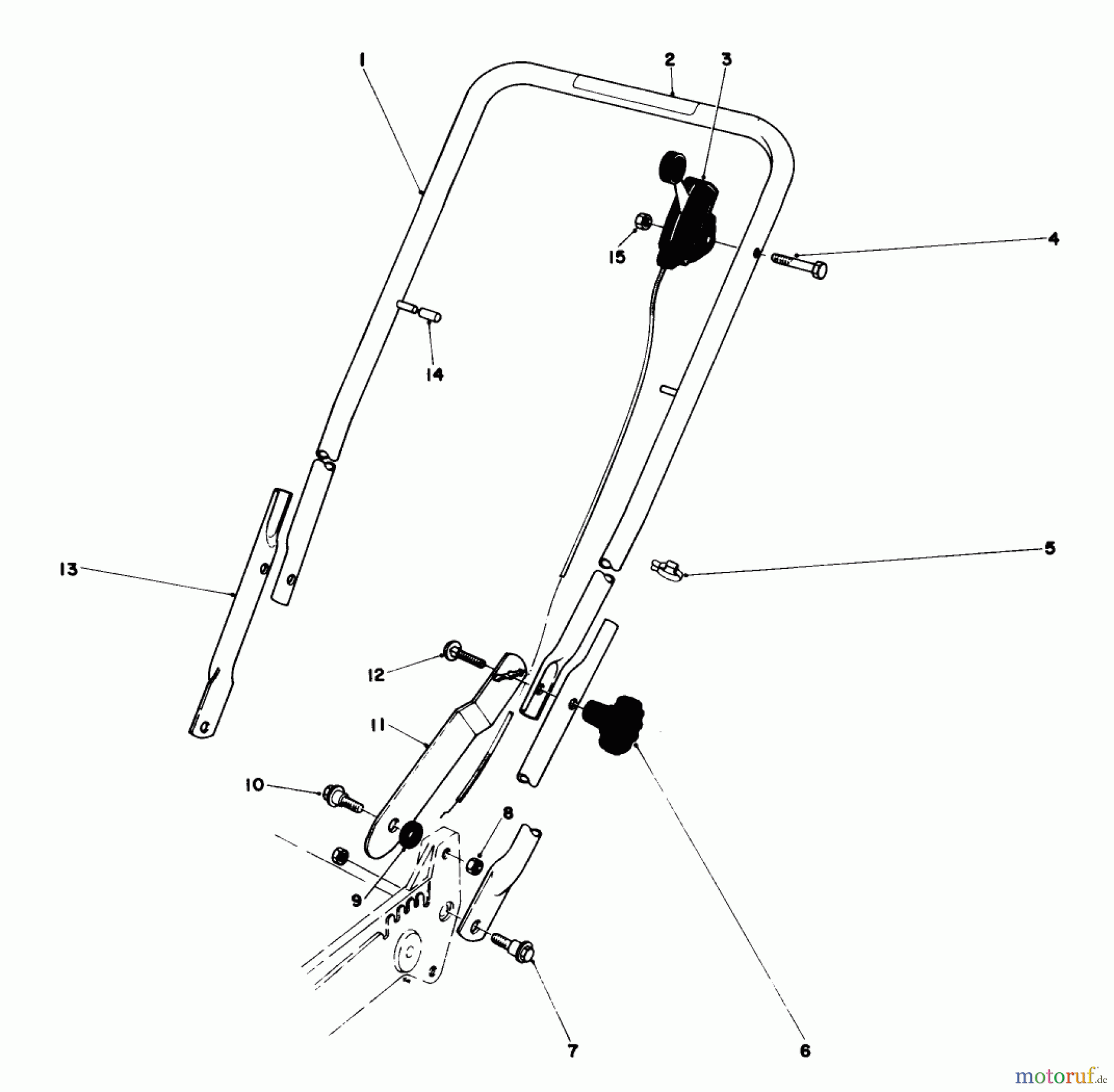 Toro Neu Mowers, Walk-Behind Seite 1 20700 - Toro Lawnmower, 1981 (1000001-1999999) HANDLE ASSEMBLY