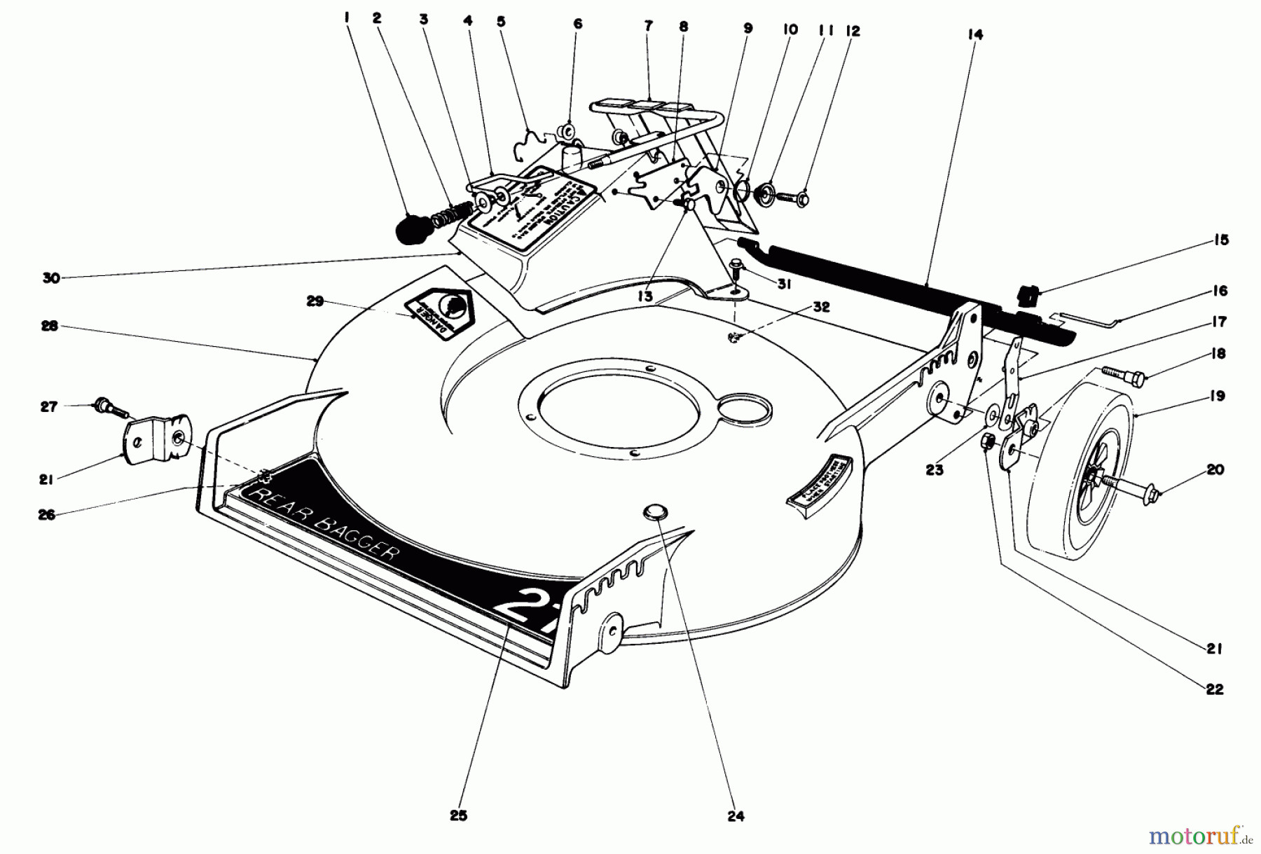 Toro Neu Mowers, Walk-Behind Seite 1 20700 - Toro Lawnmower, 1981 (1000001-1999999) HOUSING ASSEMBLY