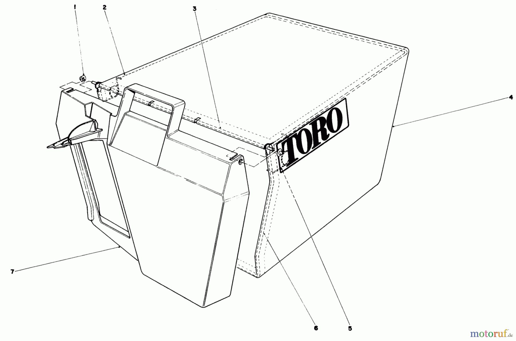Toro Neu Mowers, Walk-Behind Seite 1 20700 - Toro Lawnmower, 1982 (2000001-2999999) GRASS BAG ASSEMBLY NO. 11-0159