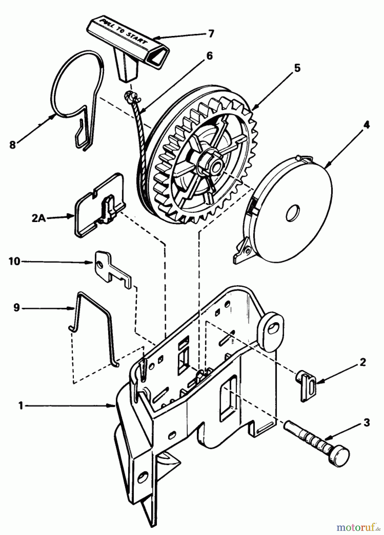 Toro Neu Mowers, Walk-Behind Seite 1 20700 - Toro Lawnmower, 1982 (2000001-2999999) REWIND STARTER NO. 590531