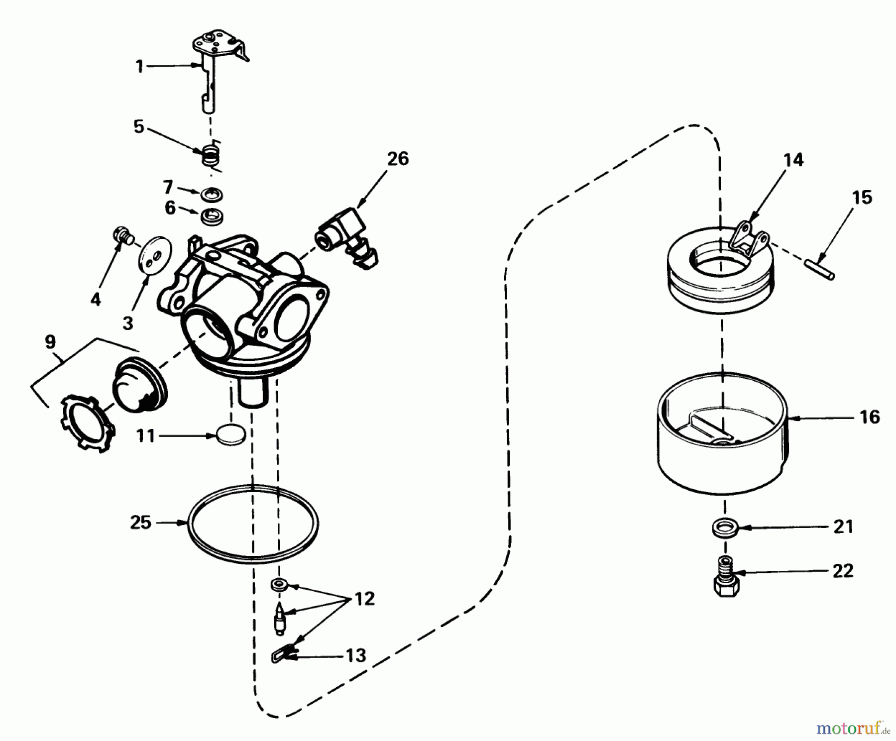 Toro Neu Mowers, Walk-Behind Seite 1 20705 - Toro Lawnmower, 1982 (2000001-2999999) CARBURETOR NO. 632050