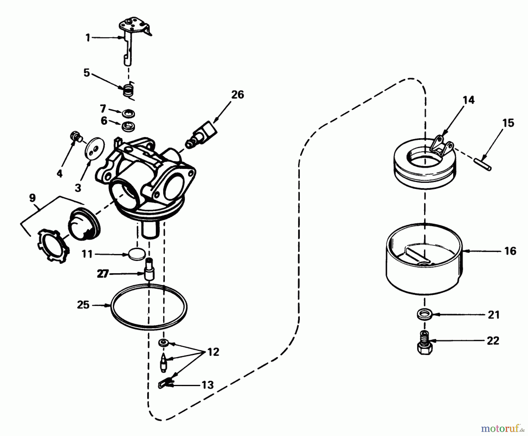 Toro Neu Mowers, Walk-Behind Seite 1 20705 - Toro Lawnmower, 1983 (3000001-3999999) CARBURETOR NO. 632050A
