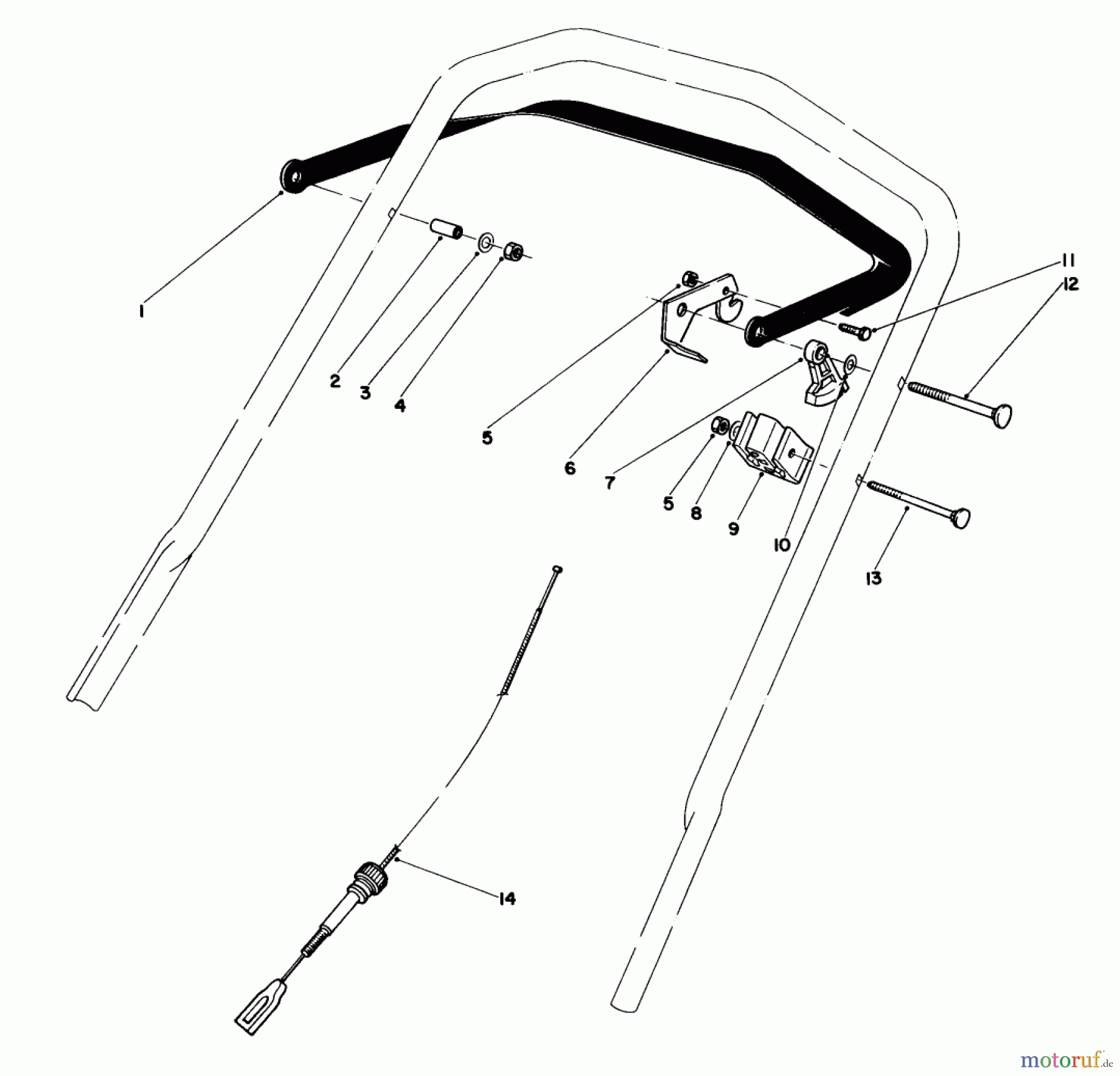 Toro Neu Mowers, Walk-Behind Seite 1 20705 - Toro Lawnmower, 1983 (3000001-3999999) TRACTION CONTROL ASSEMBLY